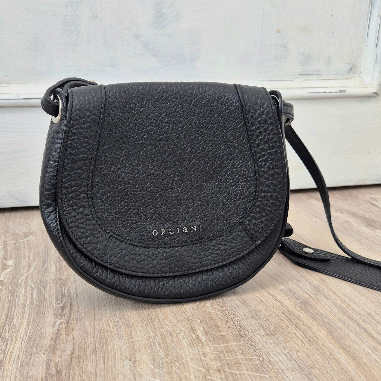 Orciani | Mini bag tracolla pelle nera