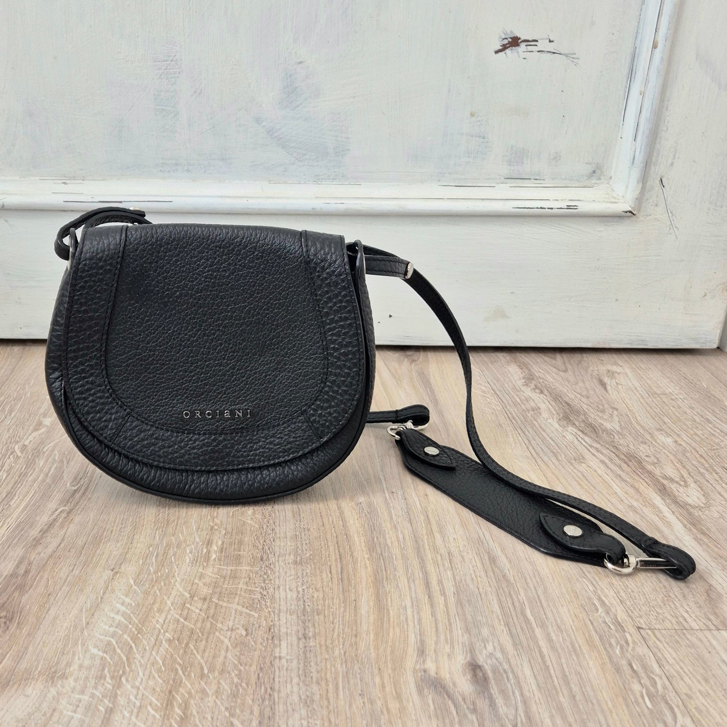 Orciani | Mini bag tracolla pelle nera