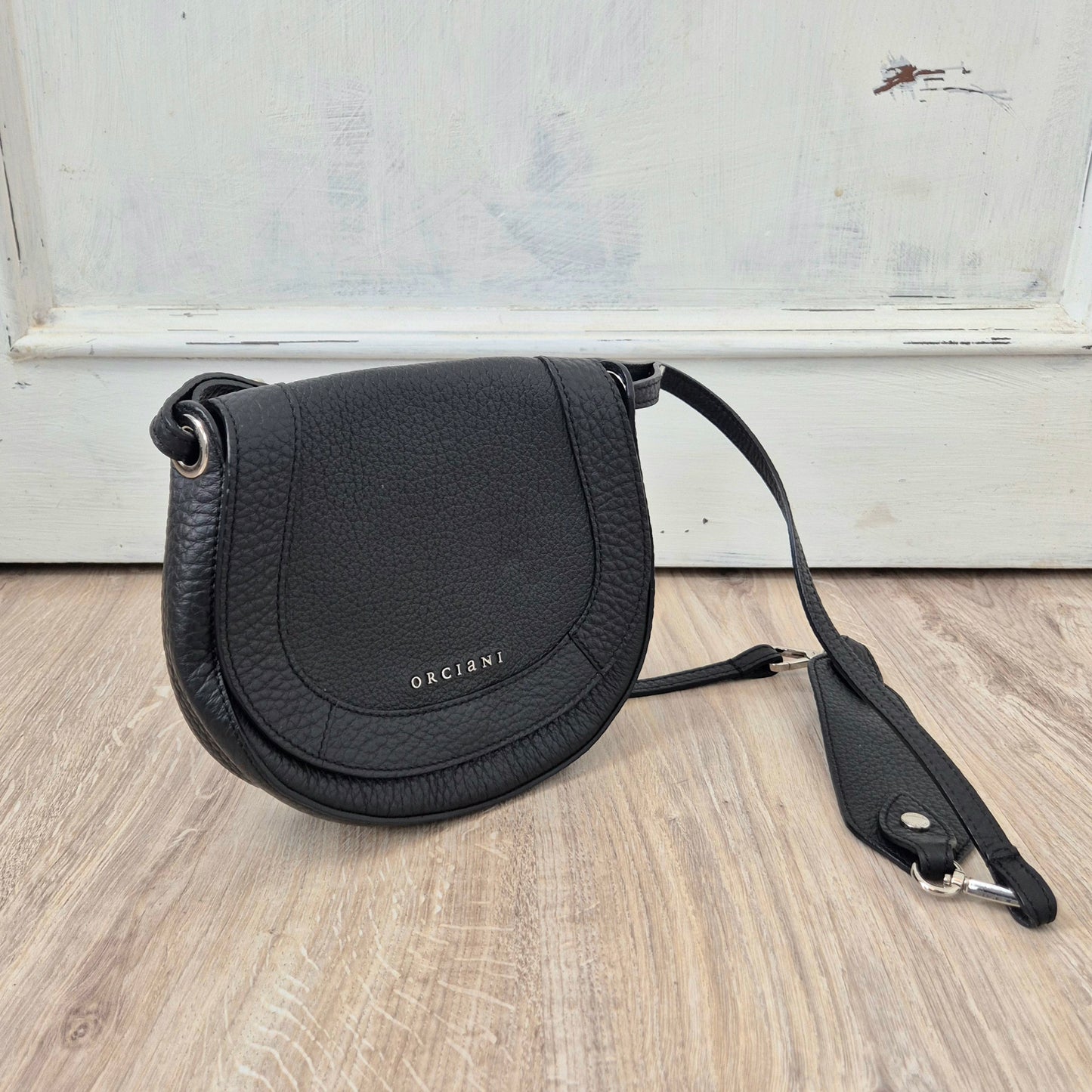 Orciani | Mini bag tracolla pelle nera