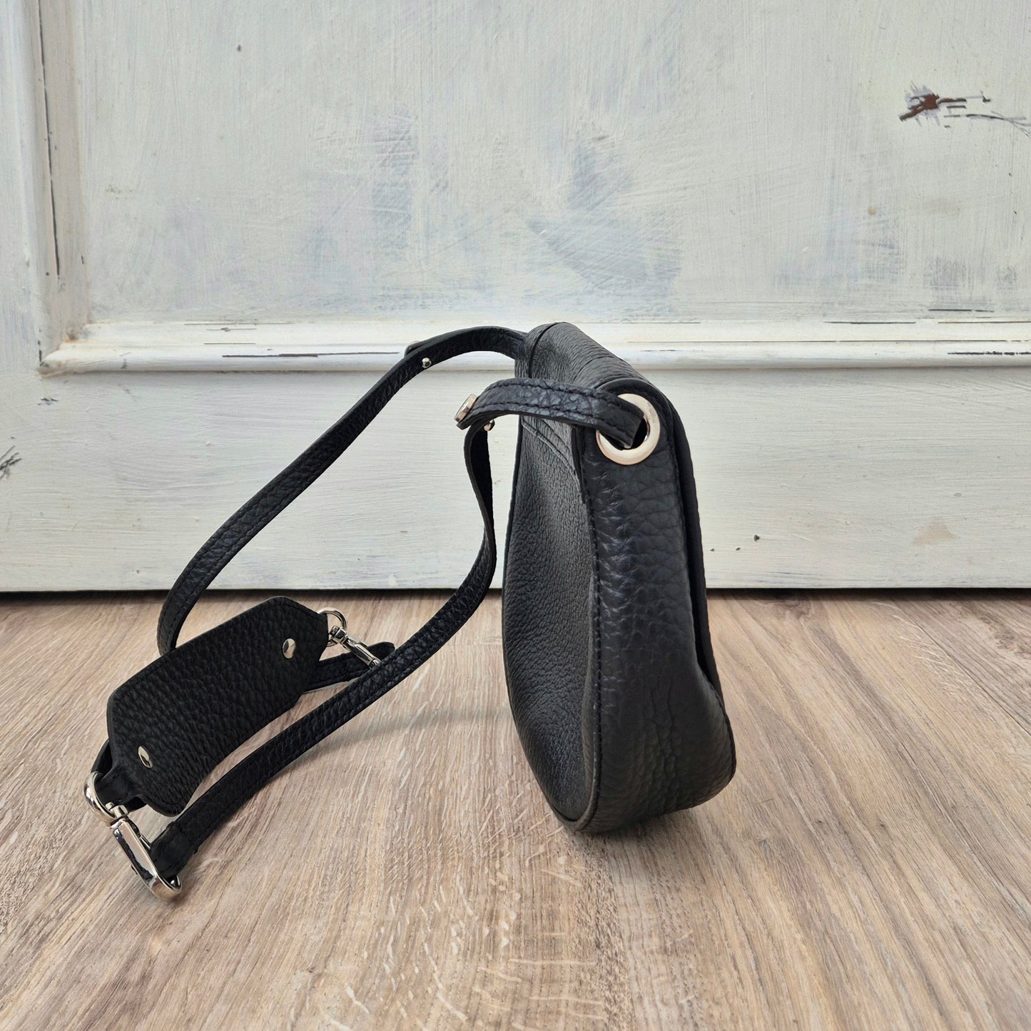 Orciani | Mini bag tracolla pelle nera