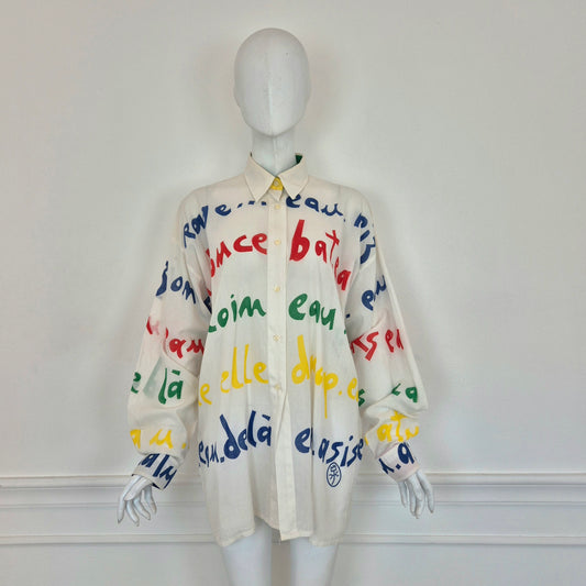 Jc de Castelbajac | Camicia vintage scritte multicolor