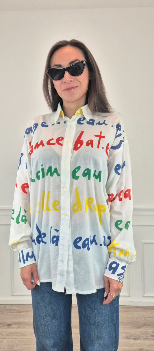 Jc de Castelbajac | Camicia vintage scritte multicolor
