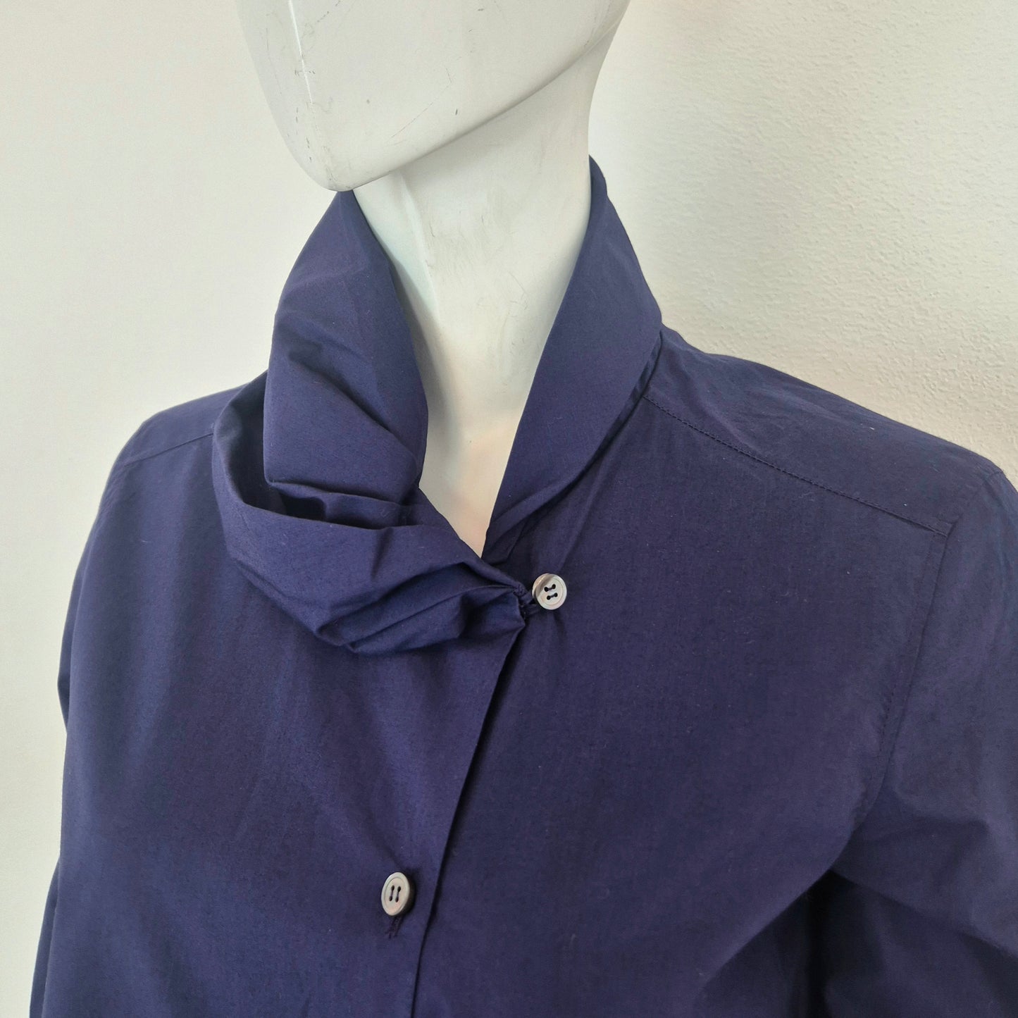 Io Ipse Idem Romeo Gigli | Camicia blu maniche a sbuffo