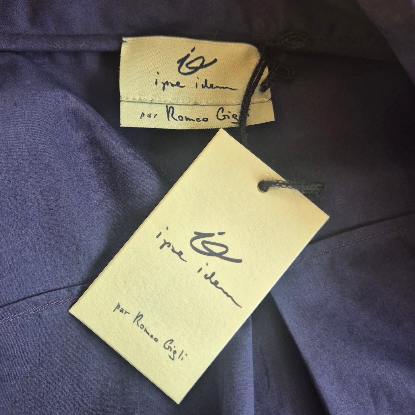 Io Ipse Idem Romeo Gigli | Camicia blu maniche a sbuffo