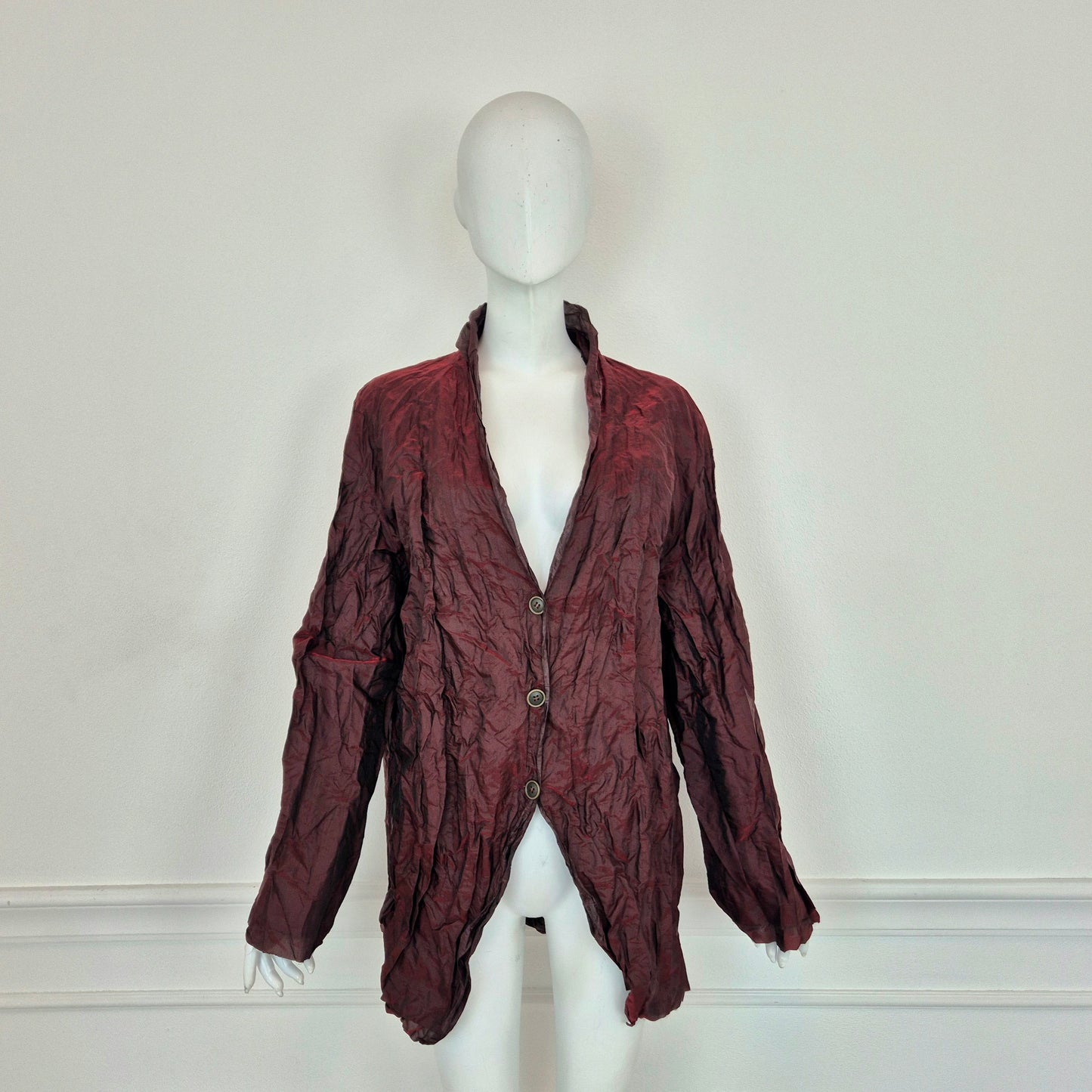Romeo Gigli | Giacca in metallo effetto stropicciato ss1999