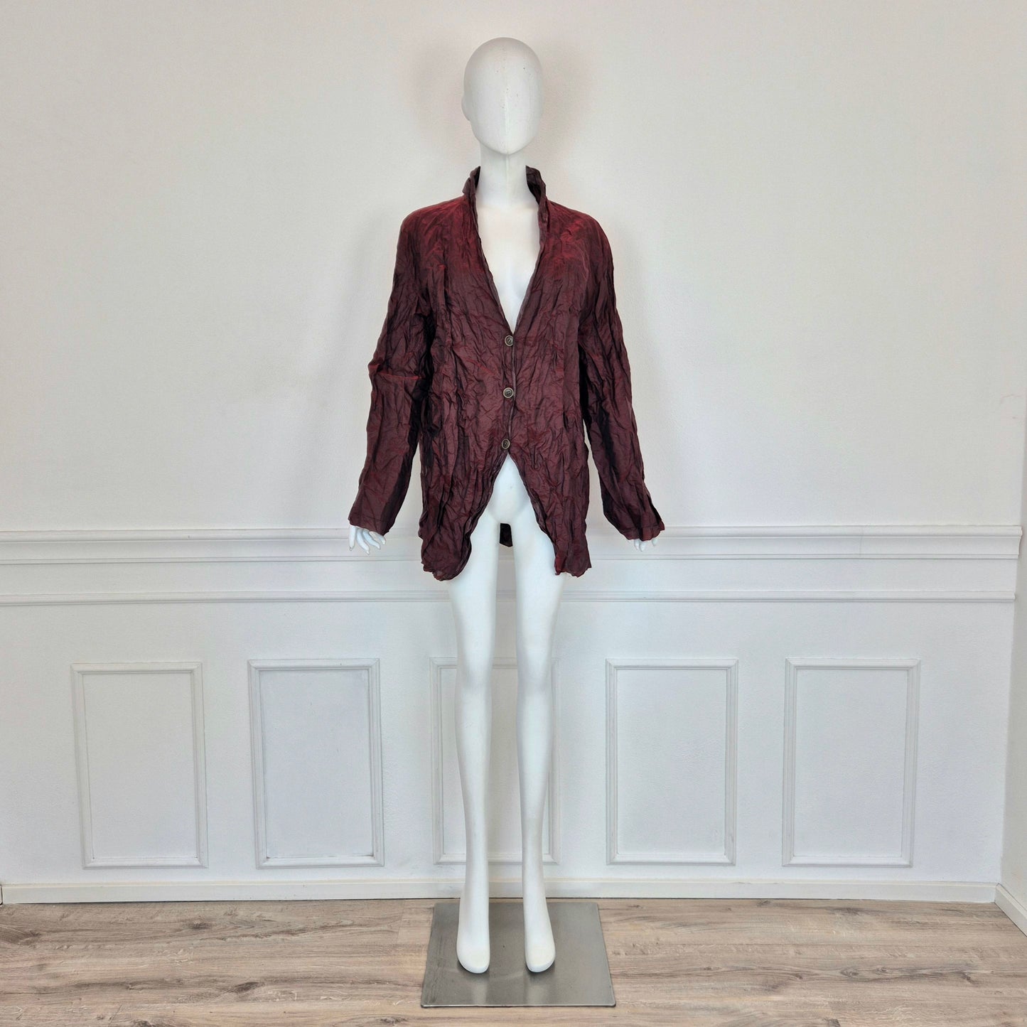 Romeo Gigli | Giacca in metallo effetto stropicciato ss1999