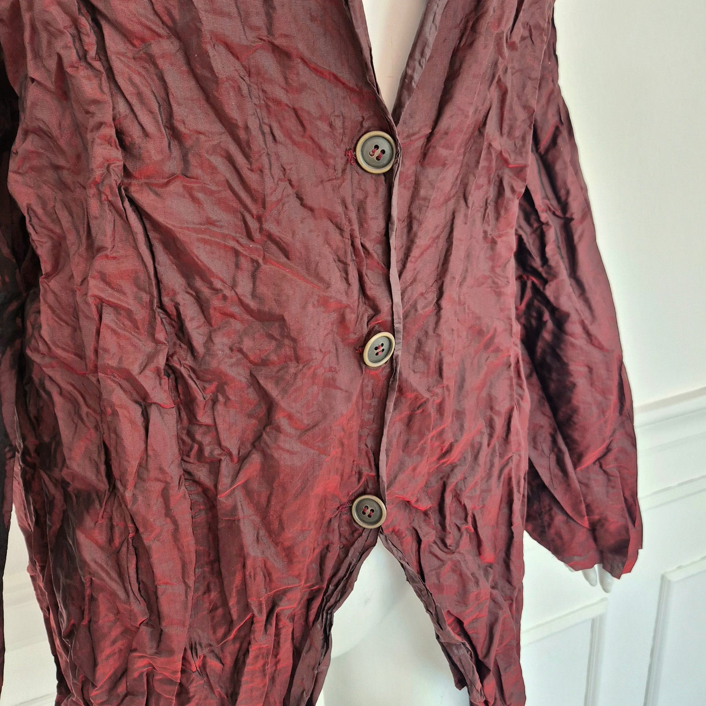 Romeo Gigli | Giacca in metallo effetto stropicciato ss1999