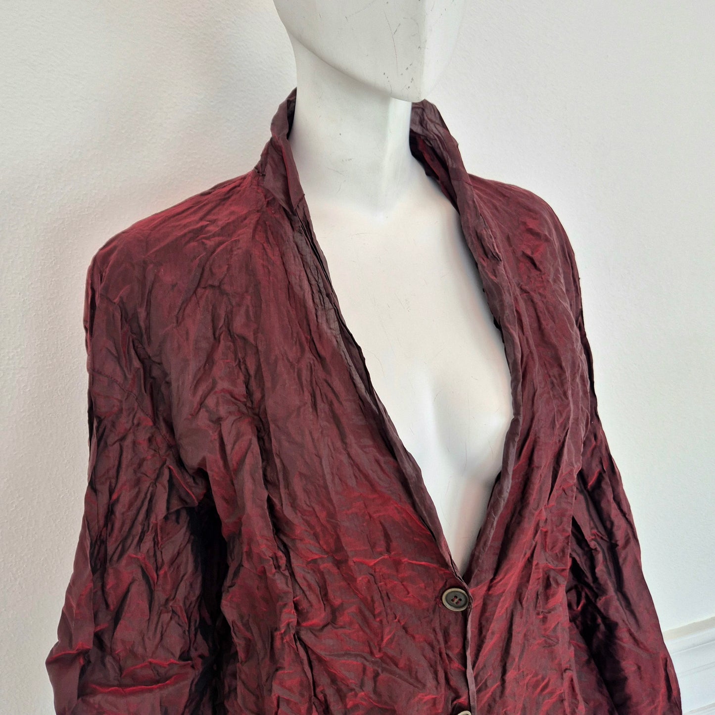 Romeo Gigli | Giacca in metallo effetto stropicciato ss1999