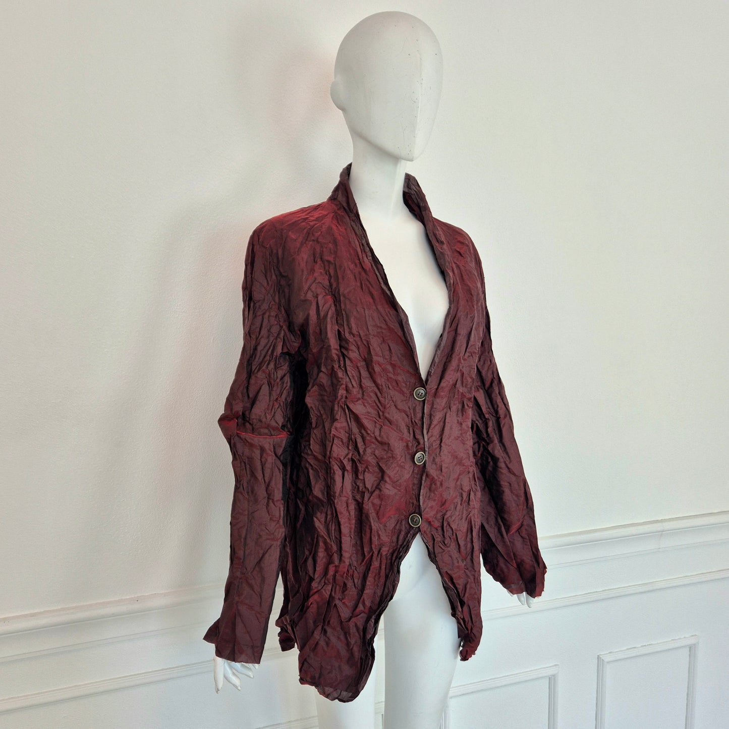 Romeo Gigli | Giacca in metallo effetto stropicciato ss1999