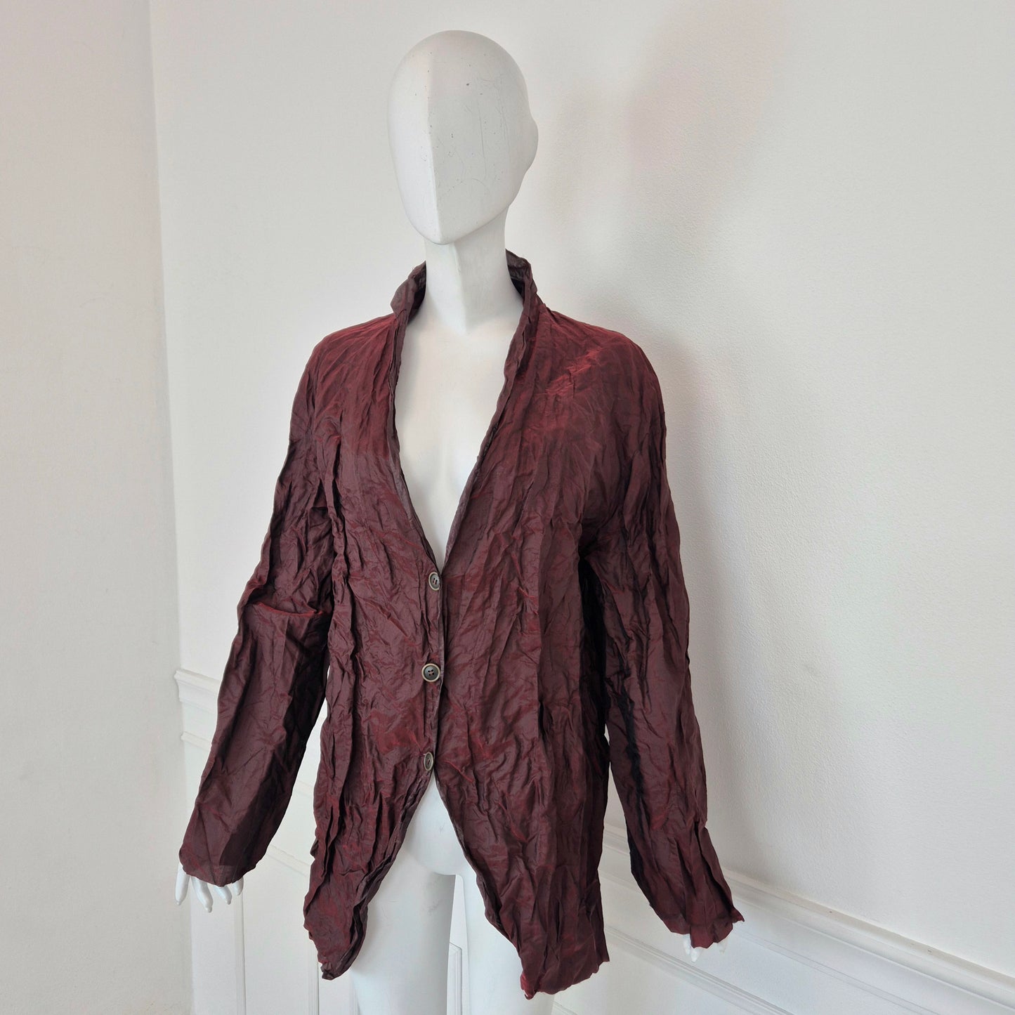 Romeo Gigli | Giacca in metallo effetto stropicciato ss1999