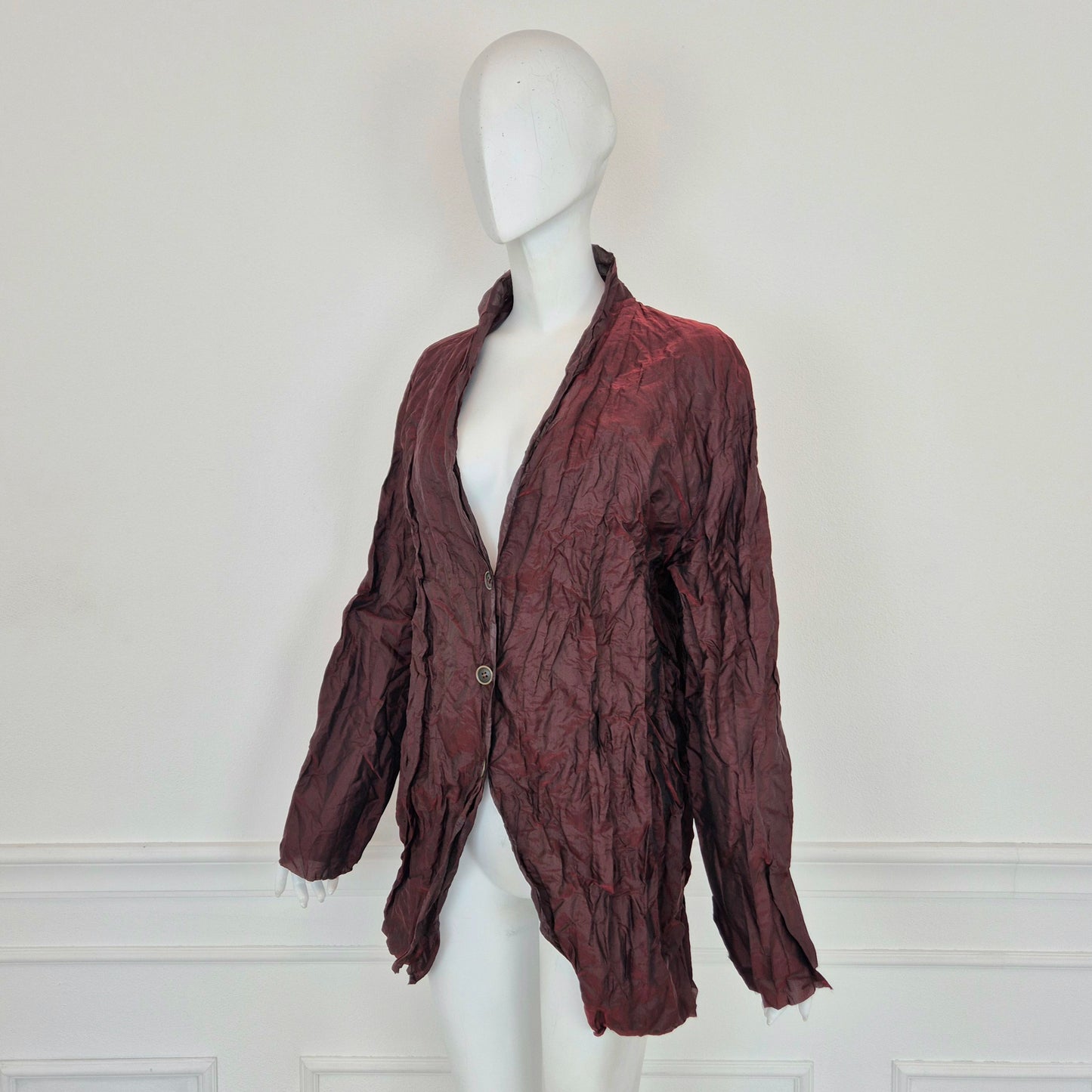 Romeo Gigli | Giacca in metallo effetto stropicciato ss1999