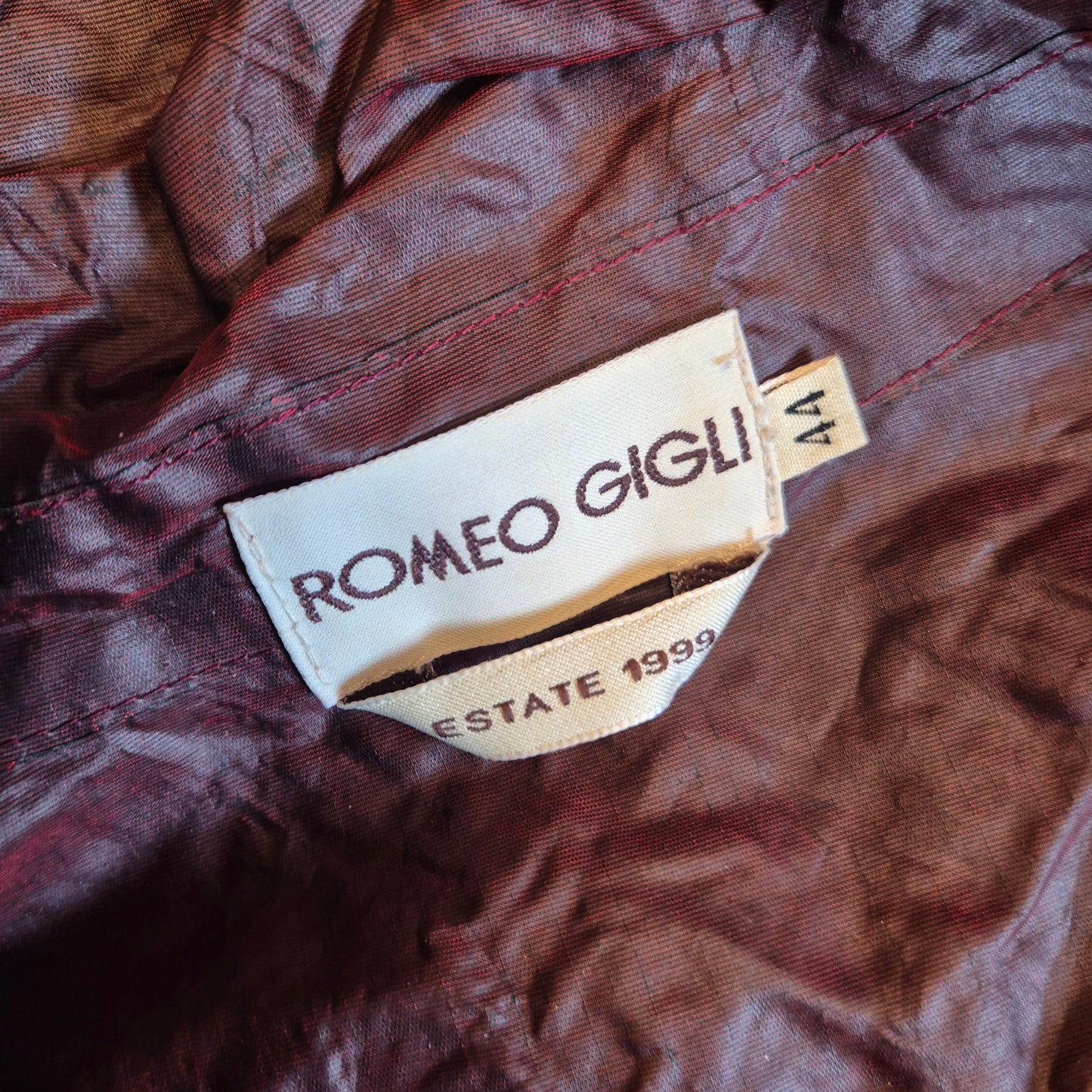 Romeo Gigli | Giacca in metallo effetto stropicciato ss1999
