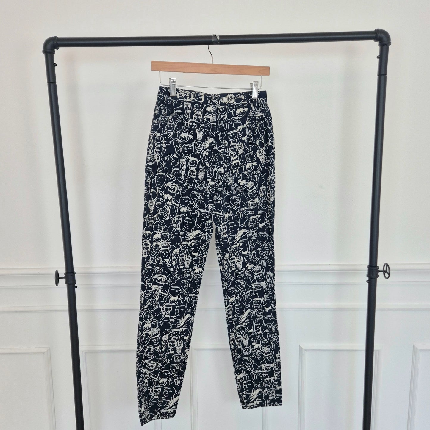 Moschino | Pantaloni blu "facce"