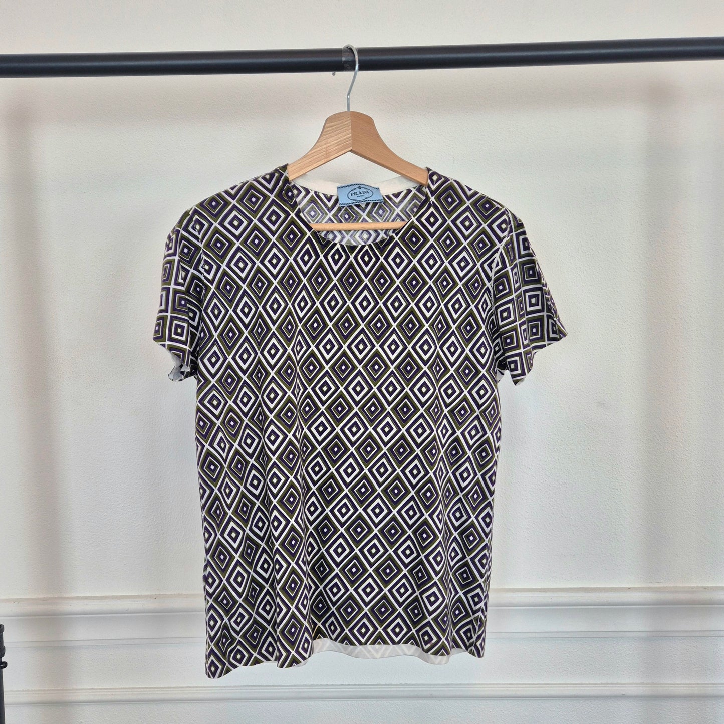 Prada | T shirt rombi viola-verde FW 2012