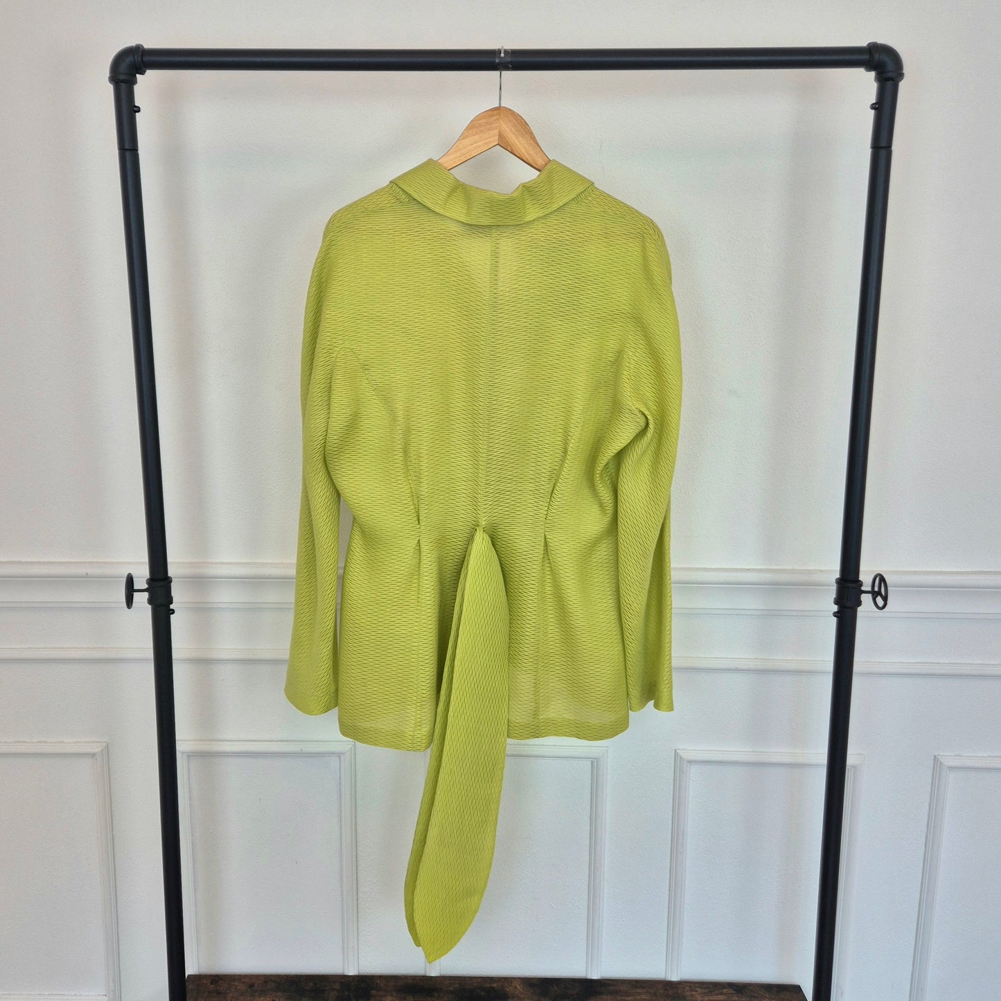 Thierry Mugler | Giacca verde acido fiori applicati