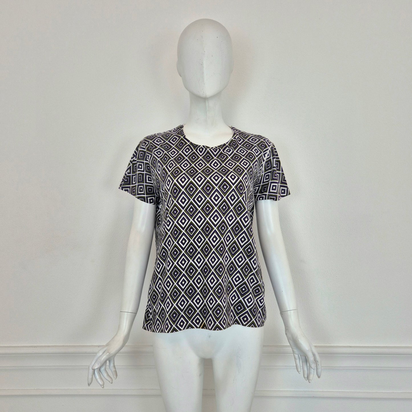 Prada | T shirt rombi viola-verde FW 2012
