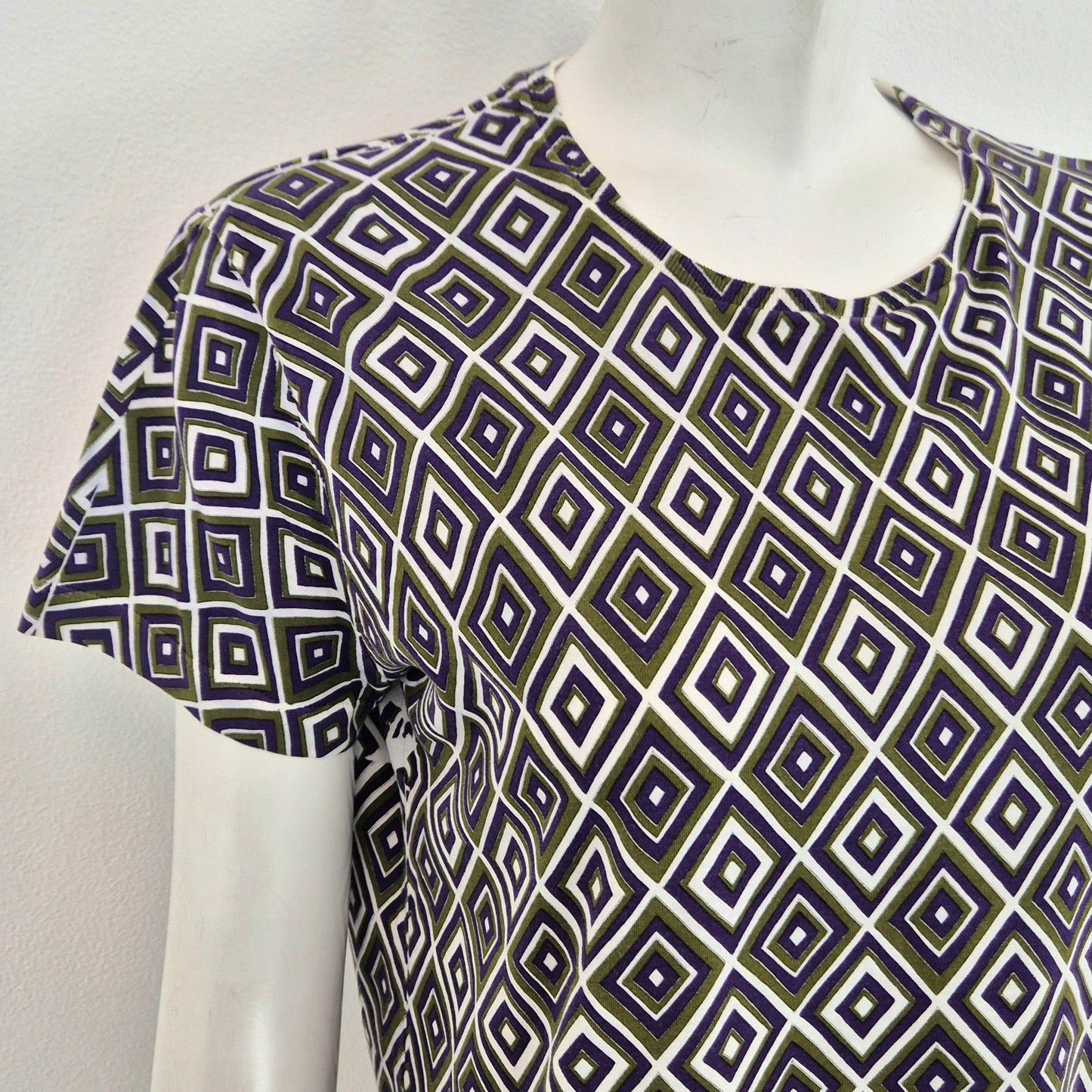 Prada | T shirt rombi viola-verde FW 2012