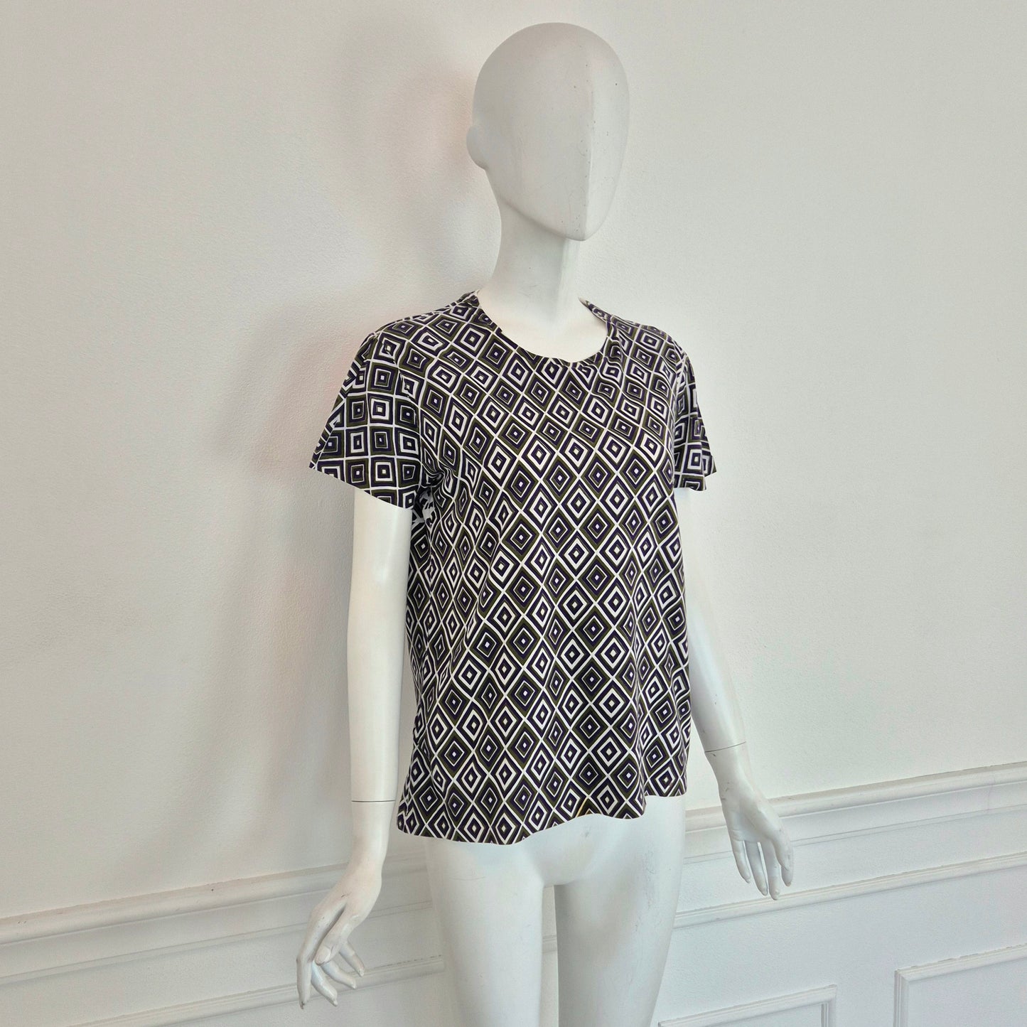 Prada | T shirt rombi viola-verde FW 2012
