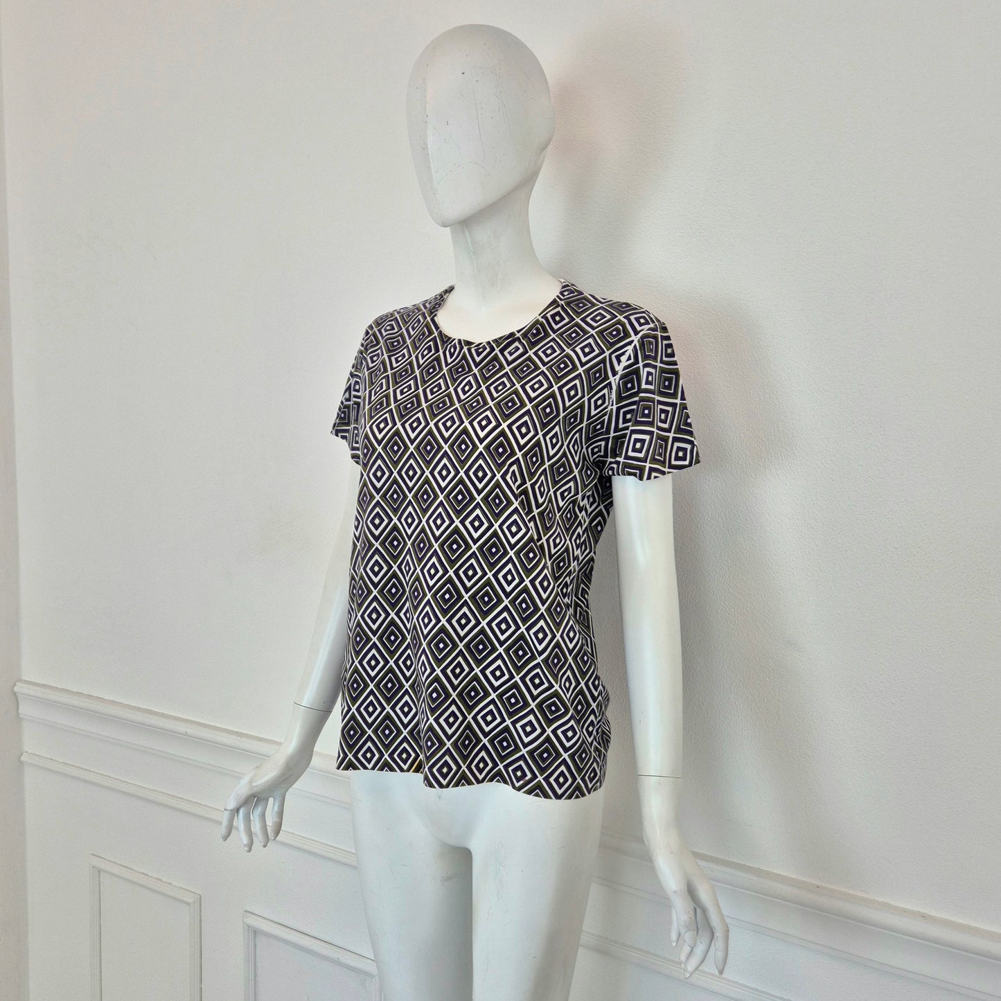 Prada | T shirt rombi viola-verde FW 2012