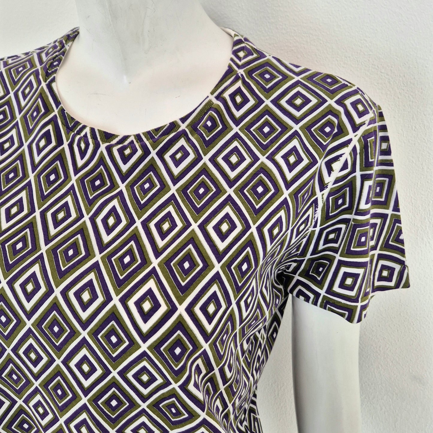Prada | T shirt rombi viola-verde FW 2012