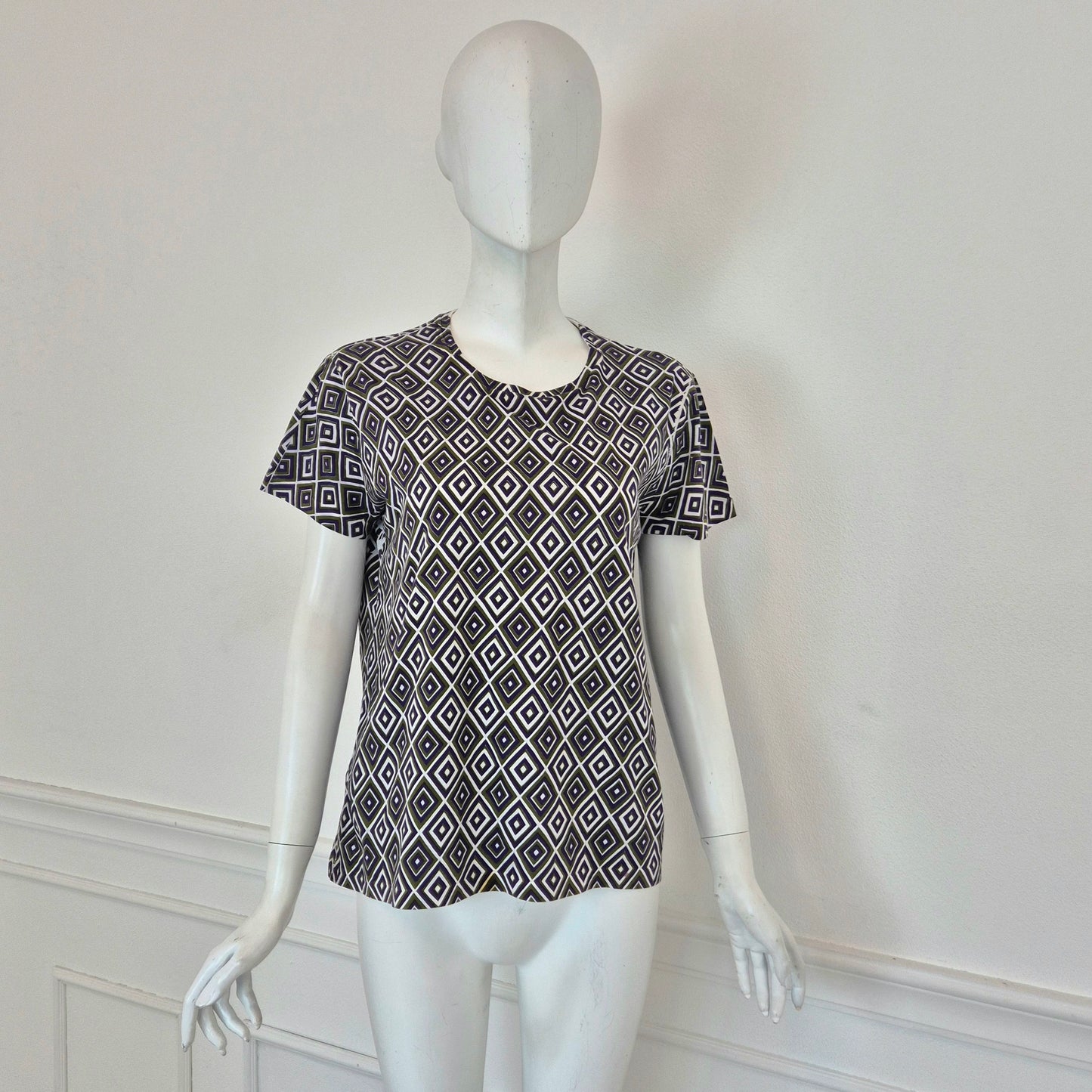 Prada | T shirt rombi viola-verde FW 2012