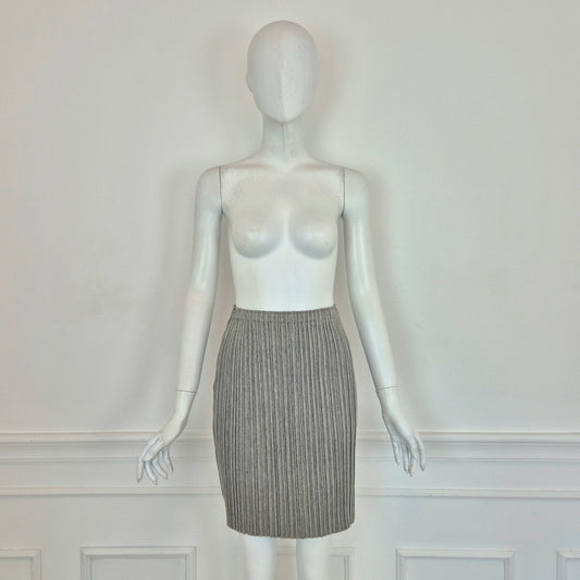 Pleats Please Issey Miyake | Gonna grigia plissettata
