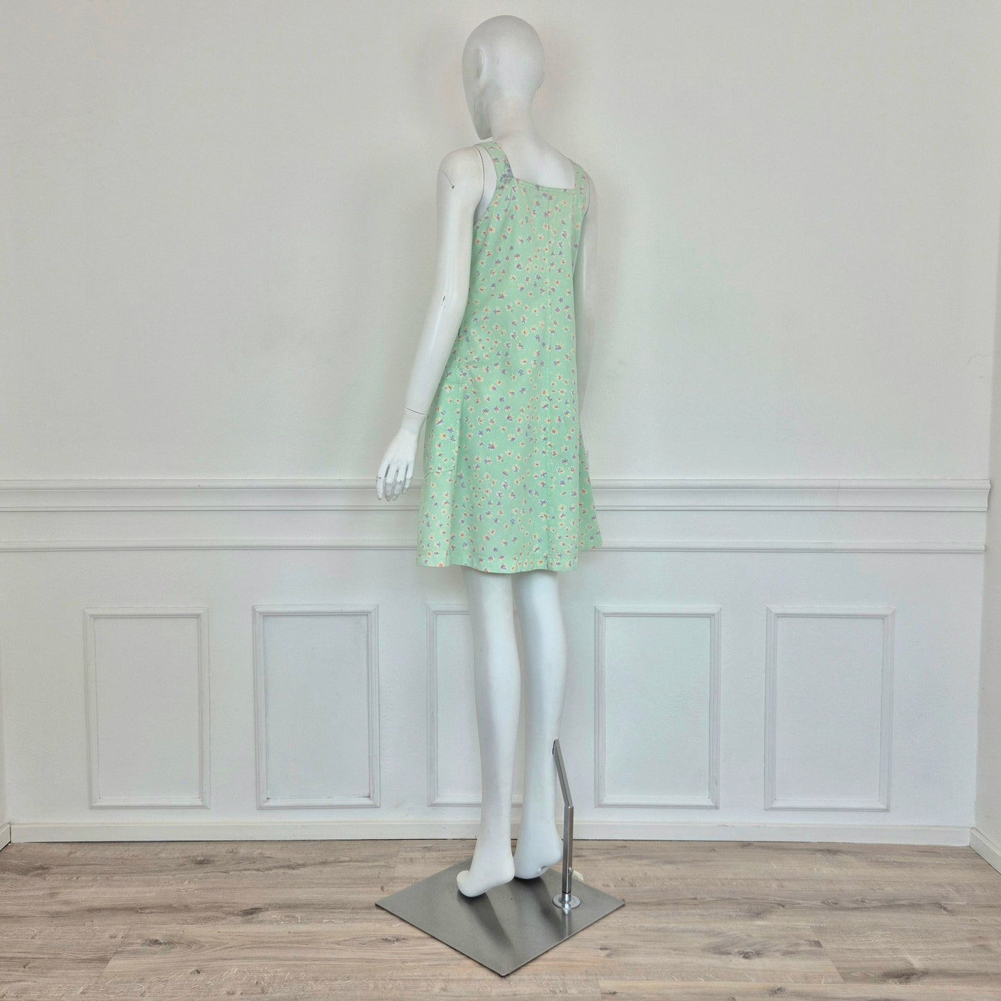 Henry Cotton's | Abito salopette denim turchese fiori