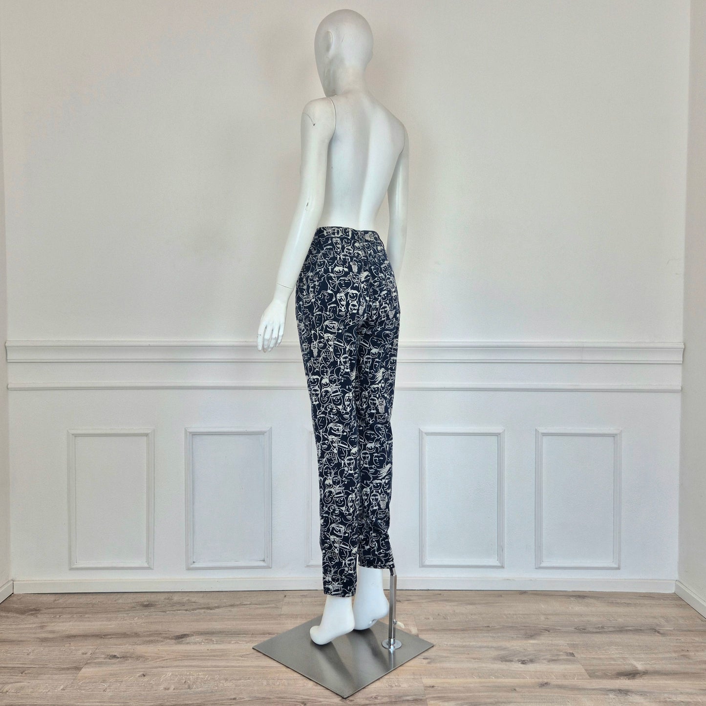 Moschino | Pantaloni blu "facce"