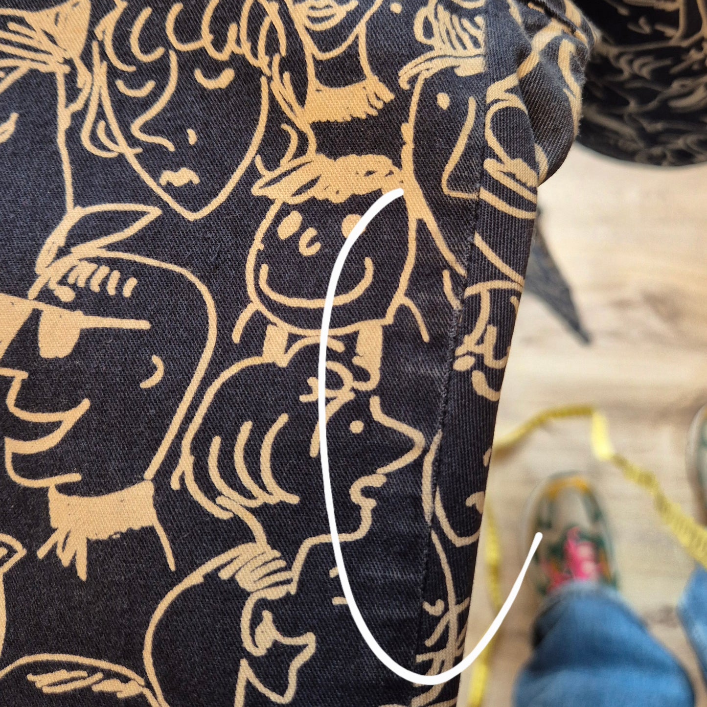 Moschino | Pantaloni blu "facce"