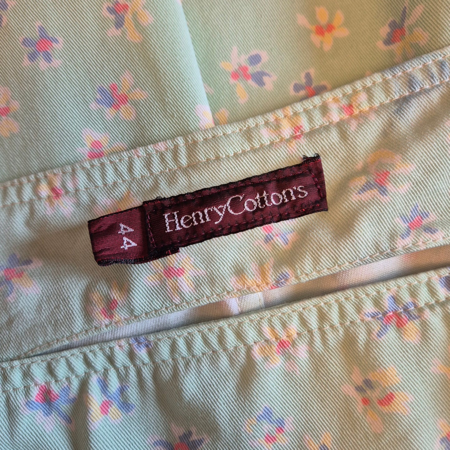 Henry Cotton's | Abito salopette denim turchese fiori