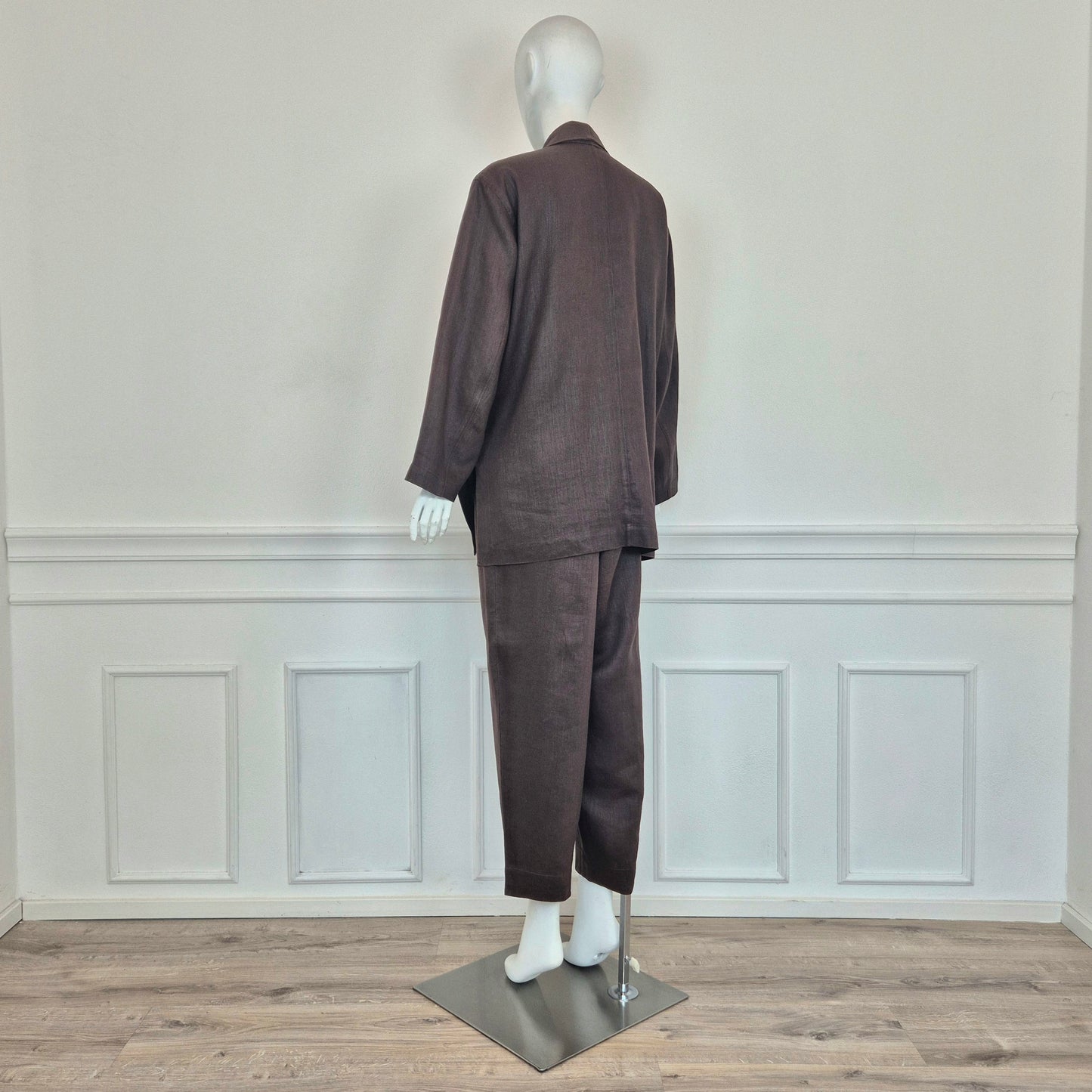 Plantation di Issey Miyake | Completo tailleur lino marrone