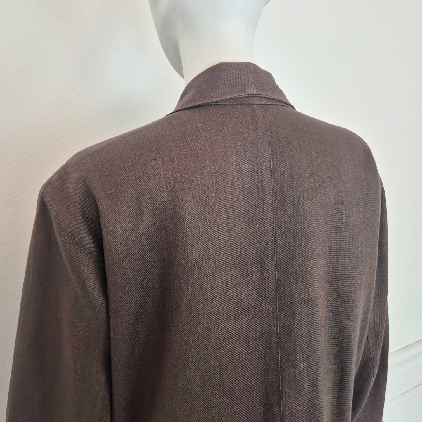 Plantation di Issey Miyake | Completo tailleur lino marrone