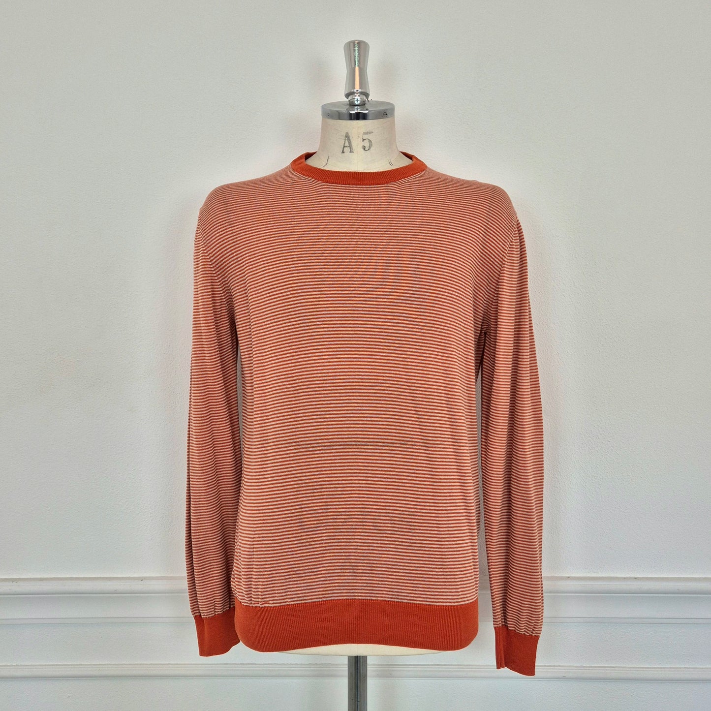 Prada | Maglioncino uomo cotone righe arancio