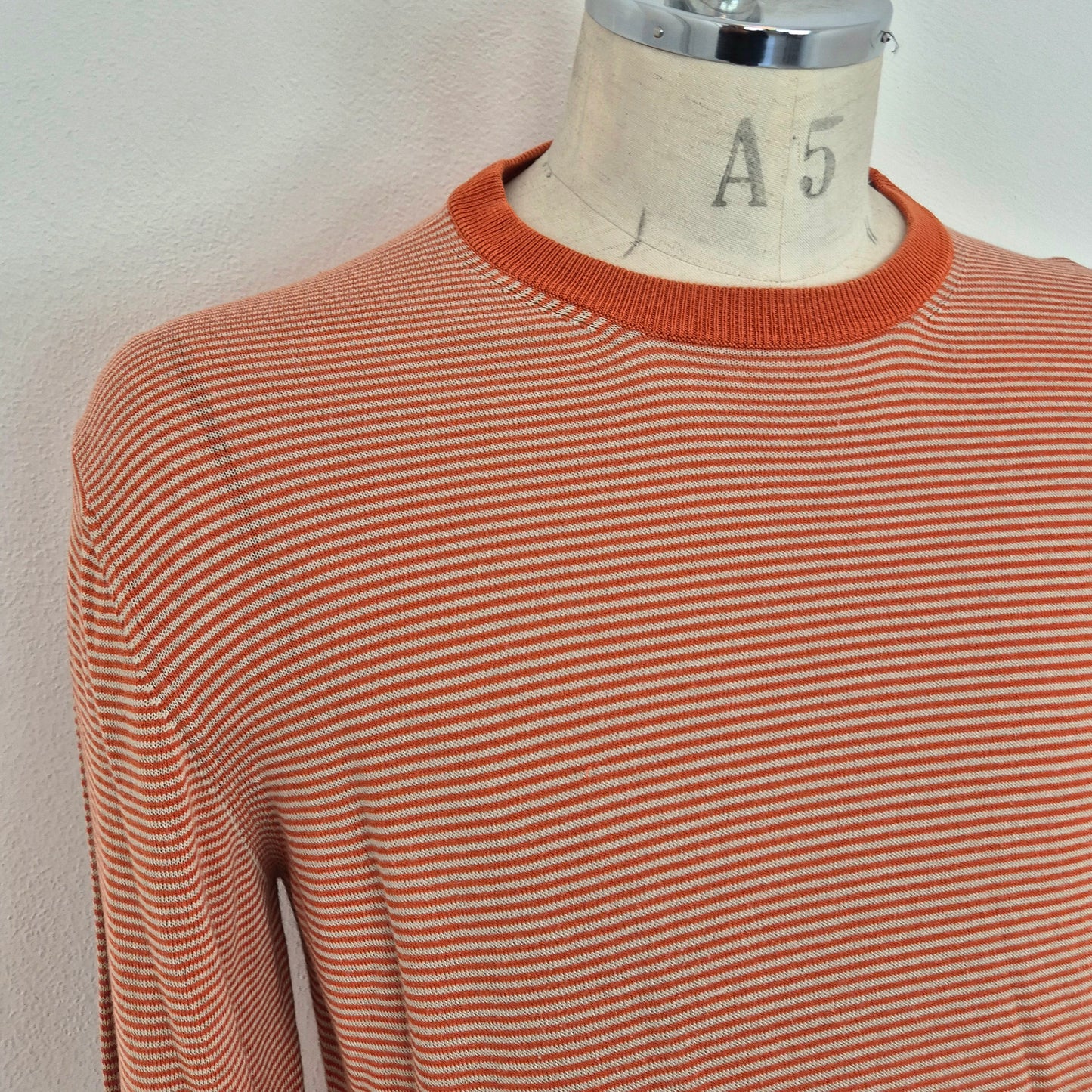 Prada | Maglioncino uomo cotone righe arancio
