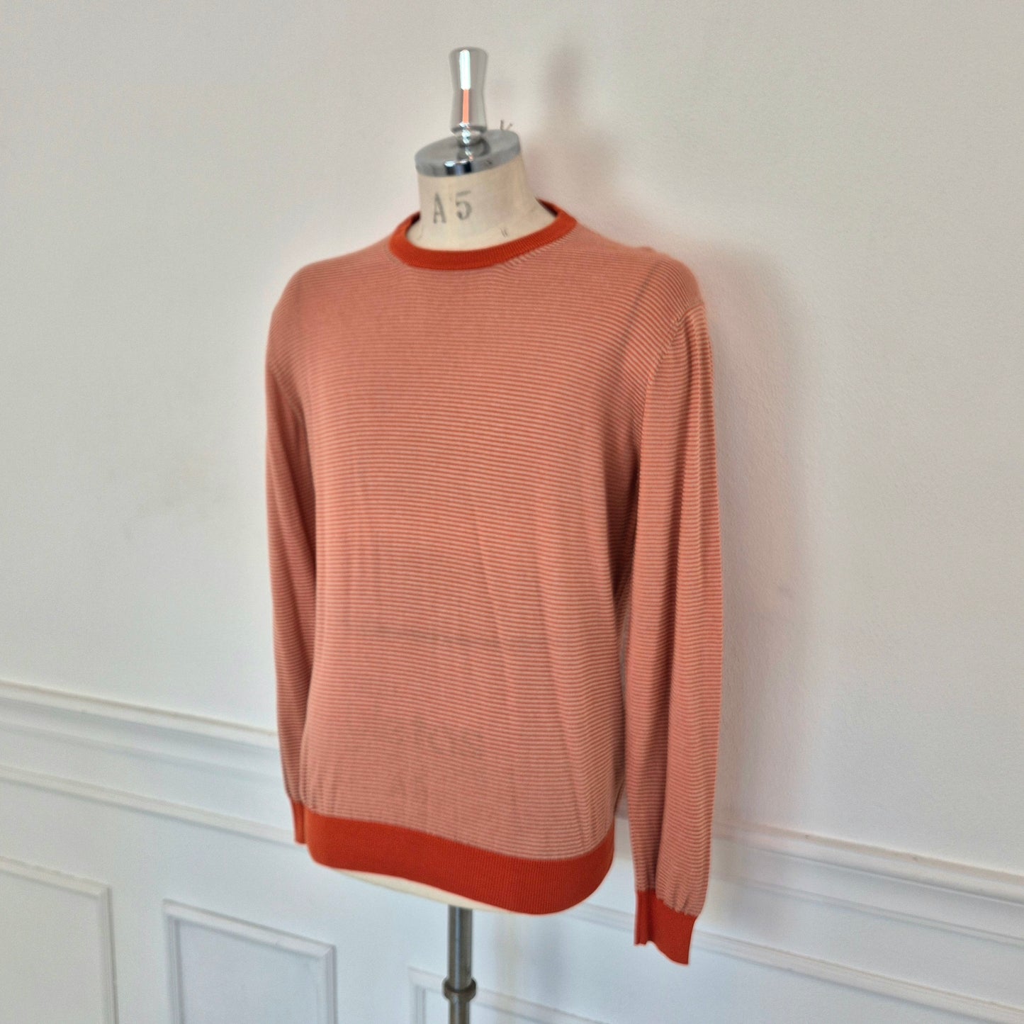 Prada | Maglioncino uomo cotone righe arancio