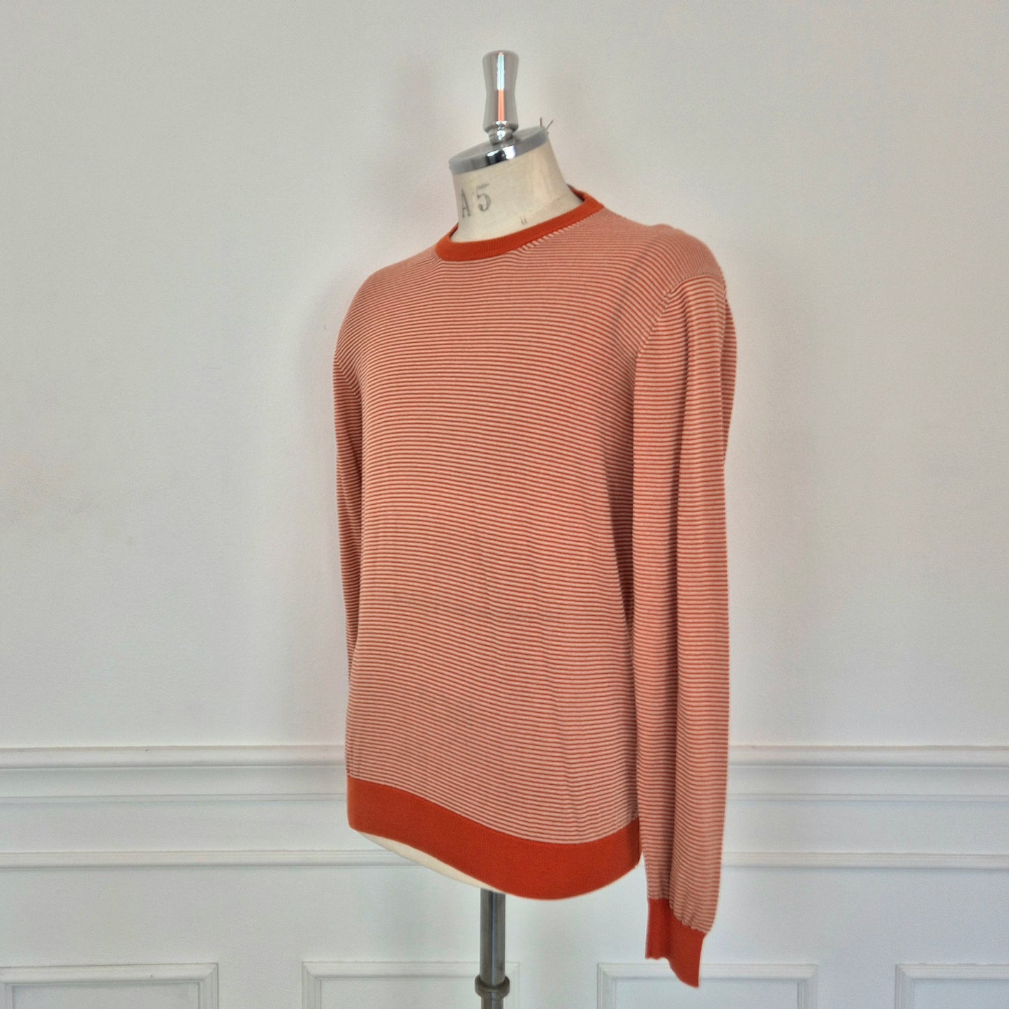 Prada | Maglioncino uomo cotone righe arancio