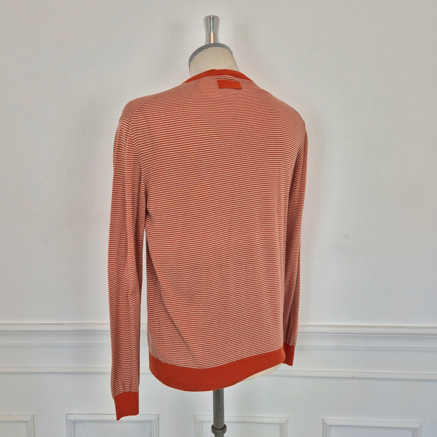 Prada | Maglioncino uomo cotone righe arancio