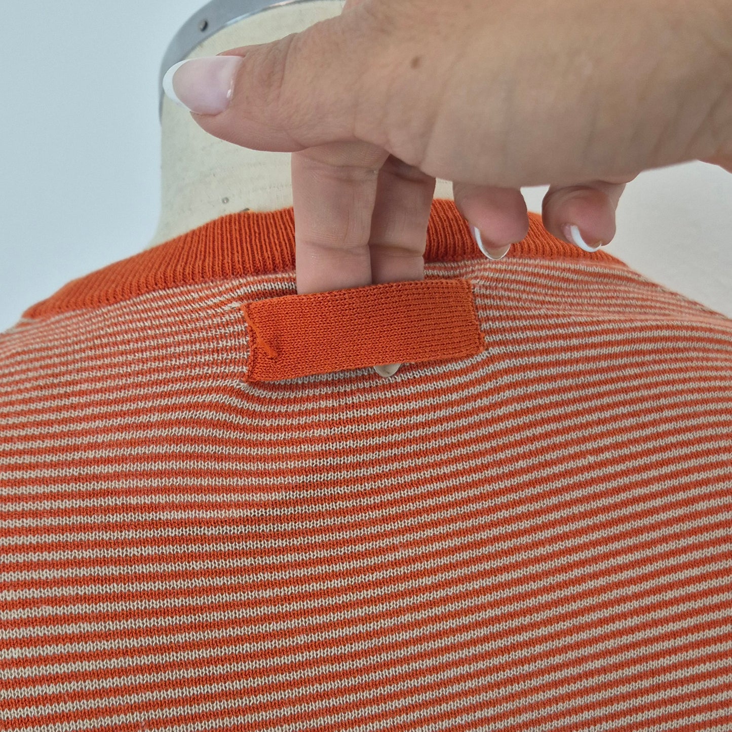 Prada | Maglioncino uomo cotone righe arancio