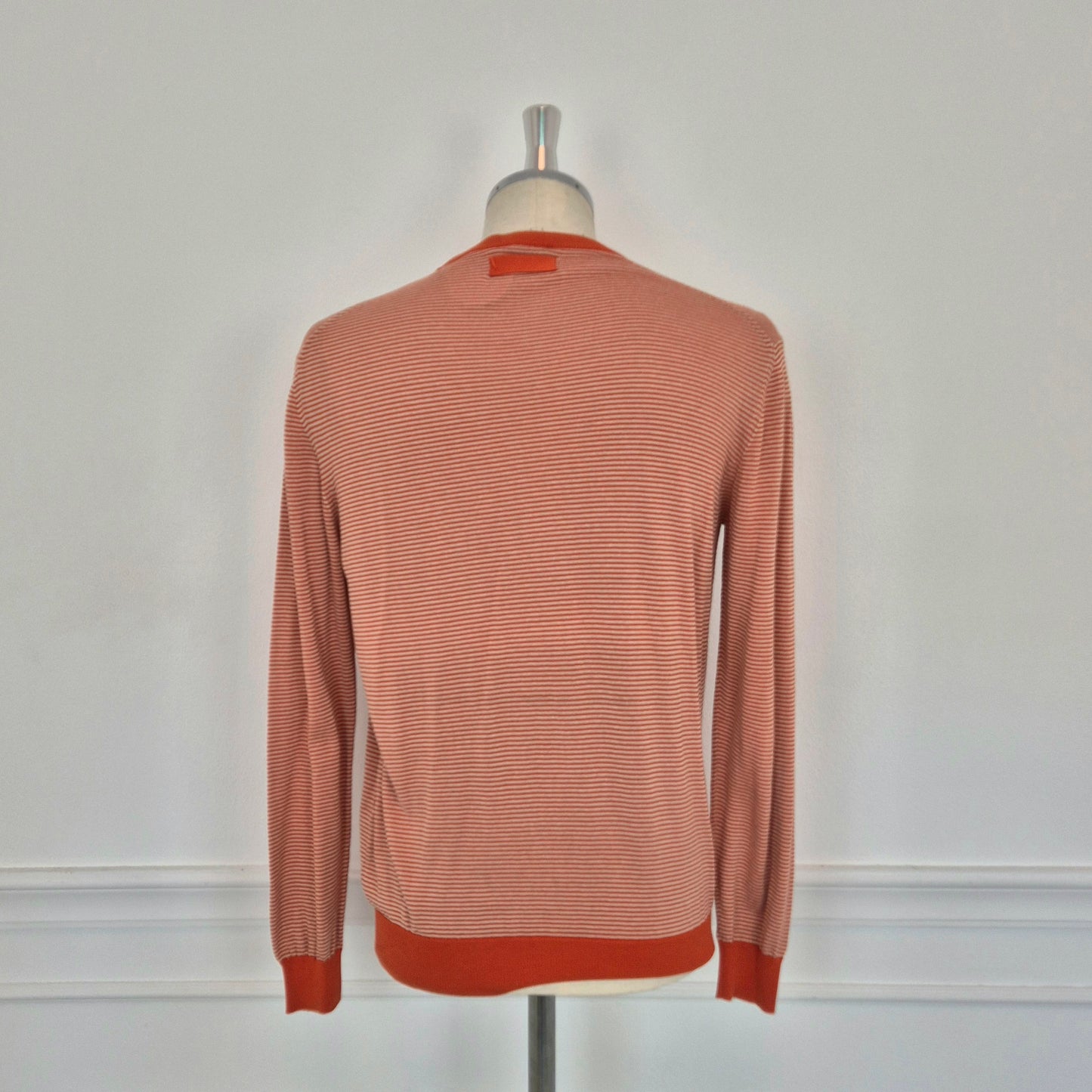 Prada | Maglioncino uomo cotone righe arancio