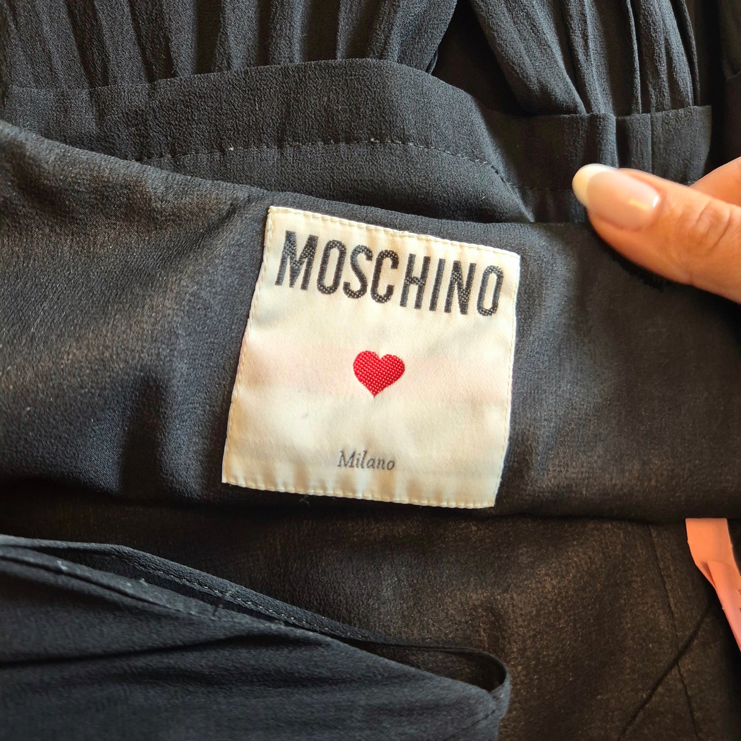 Moschino | Abito vintage in pura seta nero