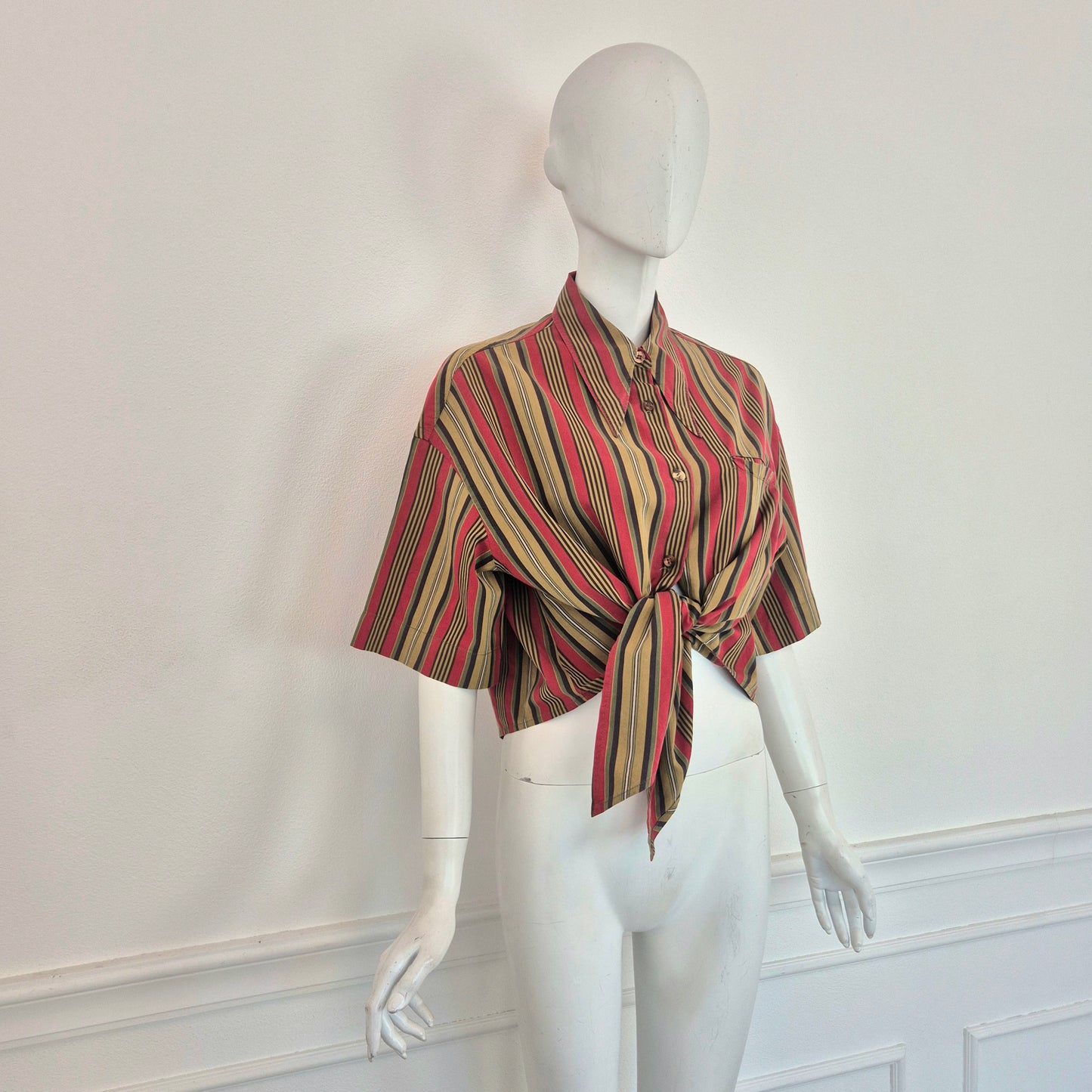 Romeo Gigli | Camicia a righe da annodare in vita