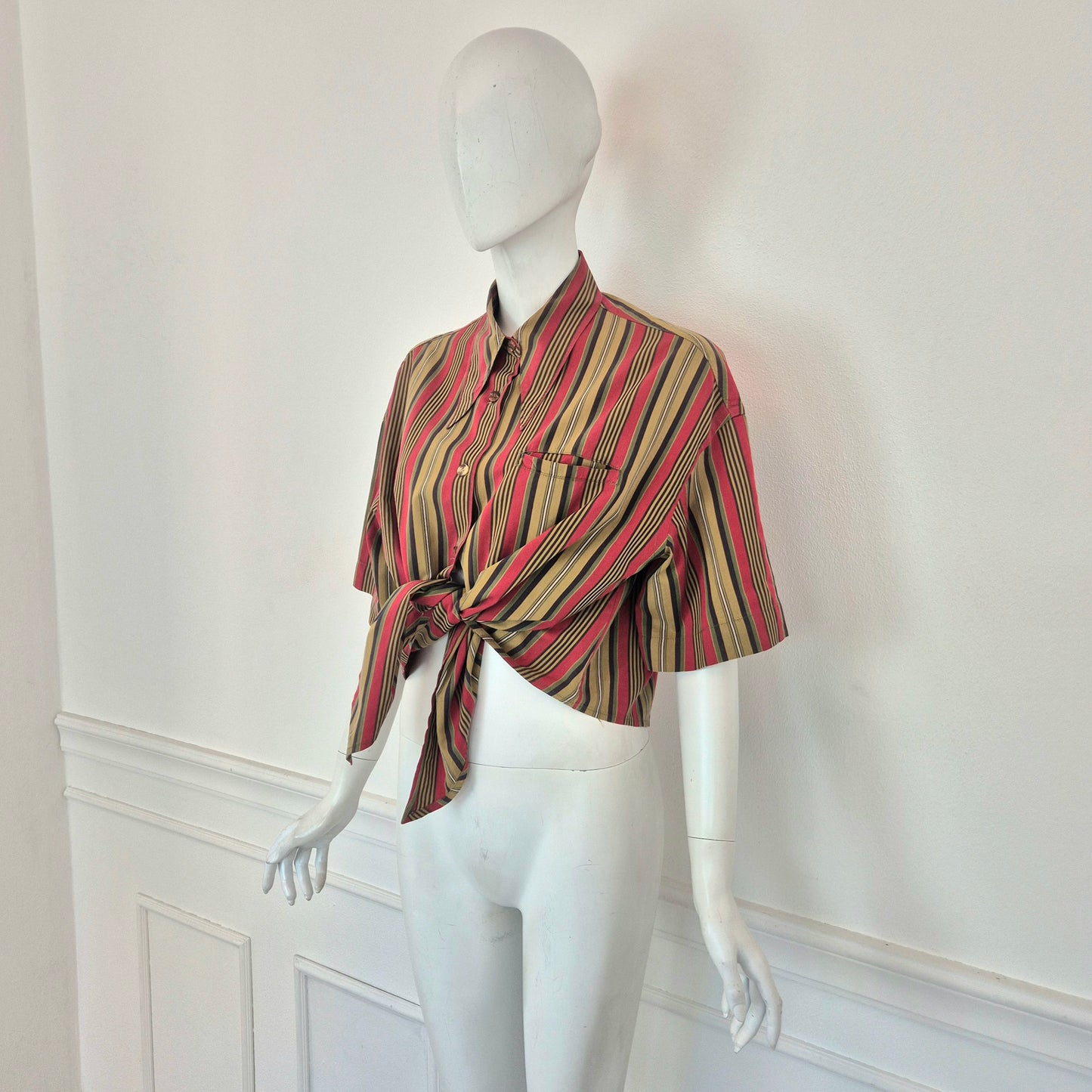 Romeo Gigli | Camicia a righe da annodare in vita