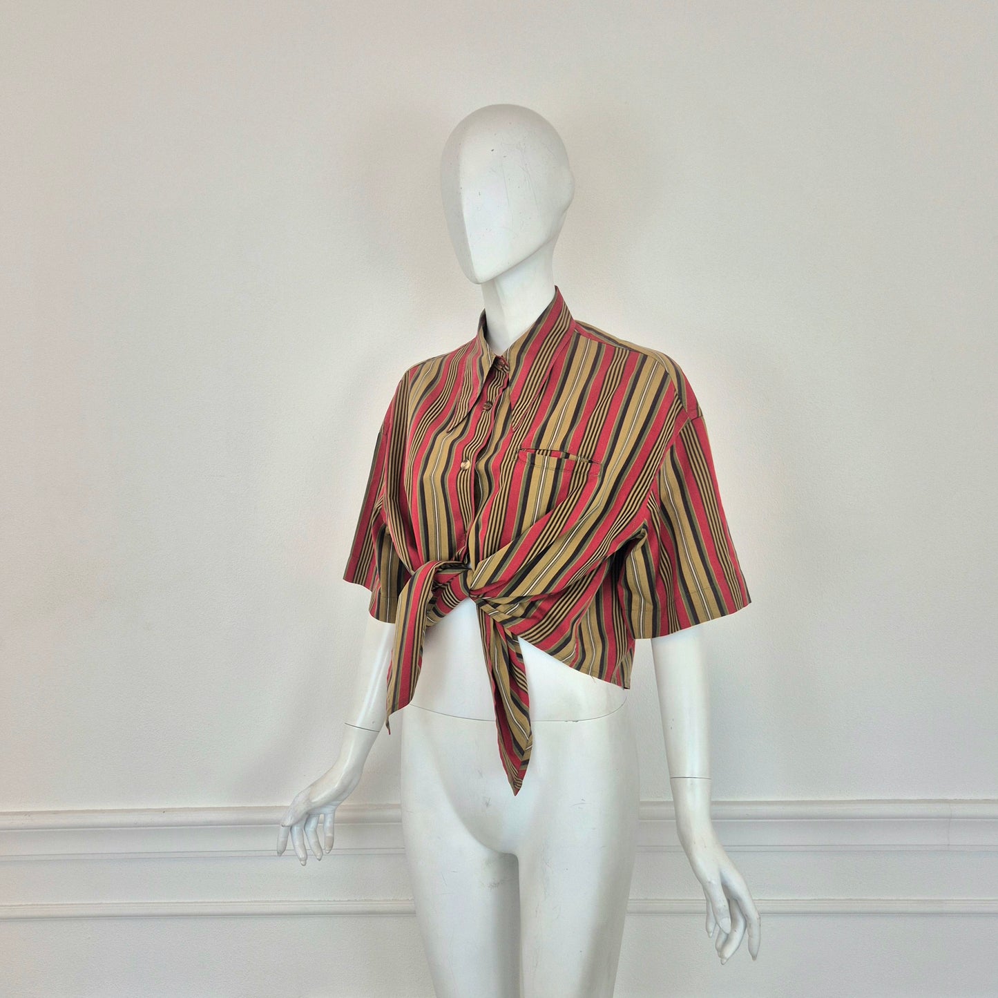 Romeo Gigli | Camicia a righe da annodare in vita