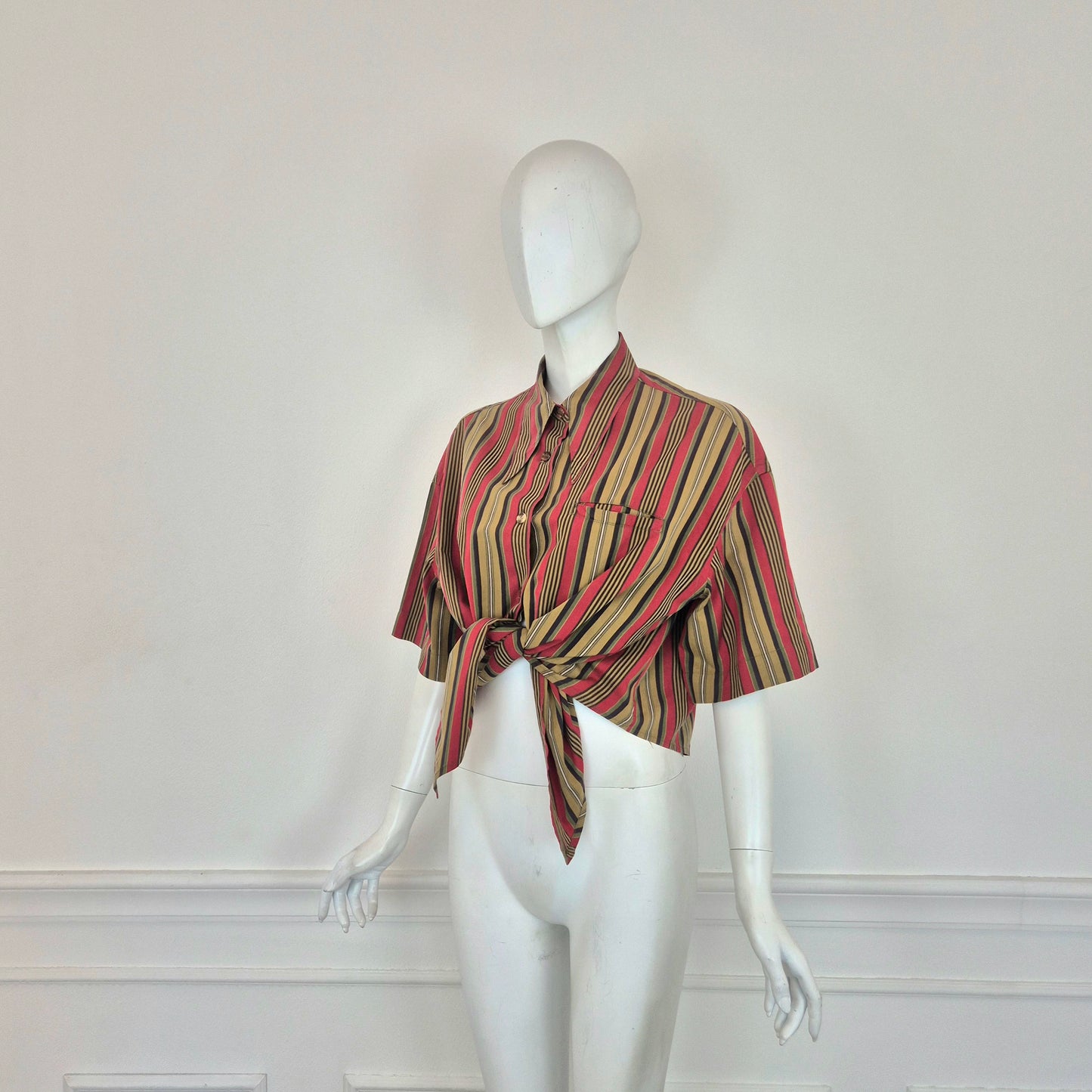Romeo Gigli | Camicia a righe da annodare in vita