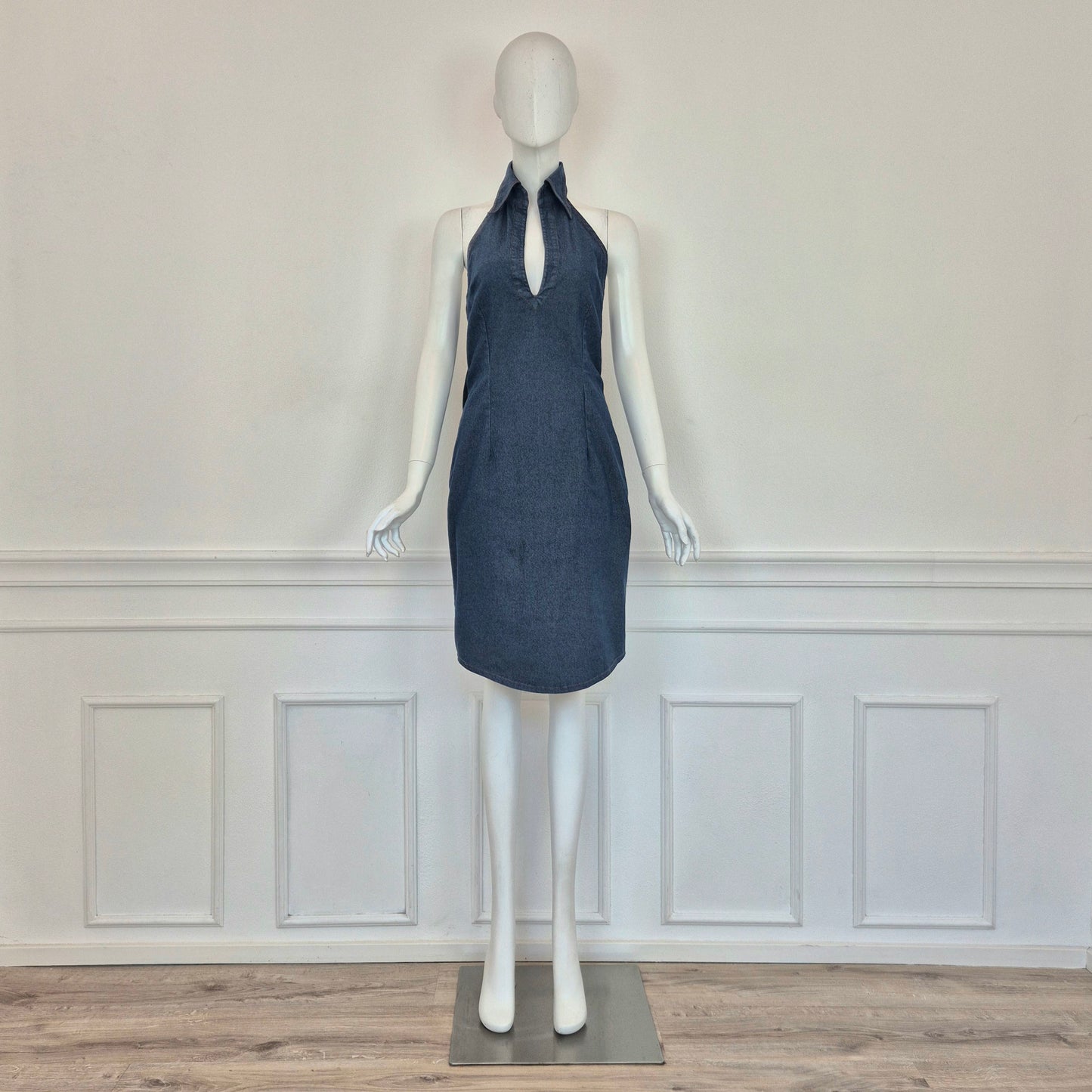 Romeo Gigli | Abito in denim scollo all'americana