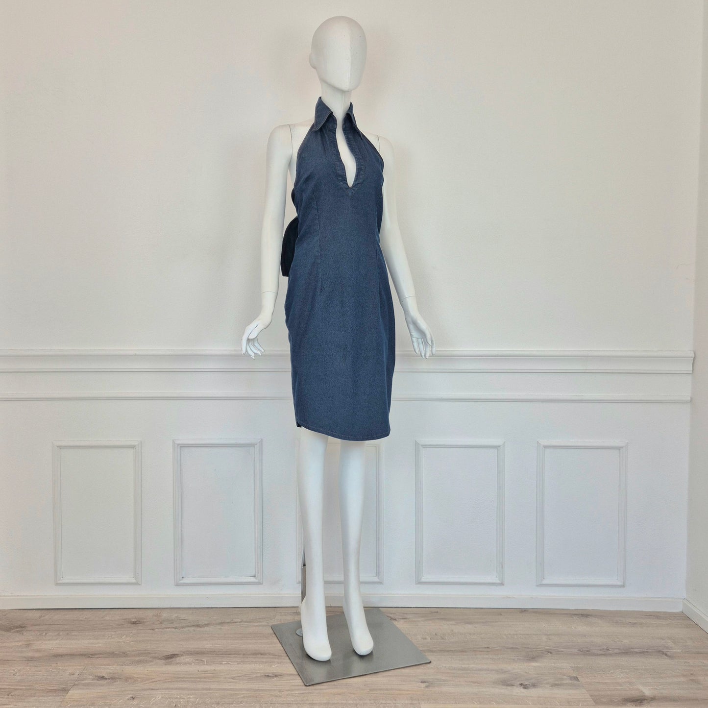 Romeo Gigli | Abito in denim scollo all'americana