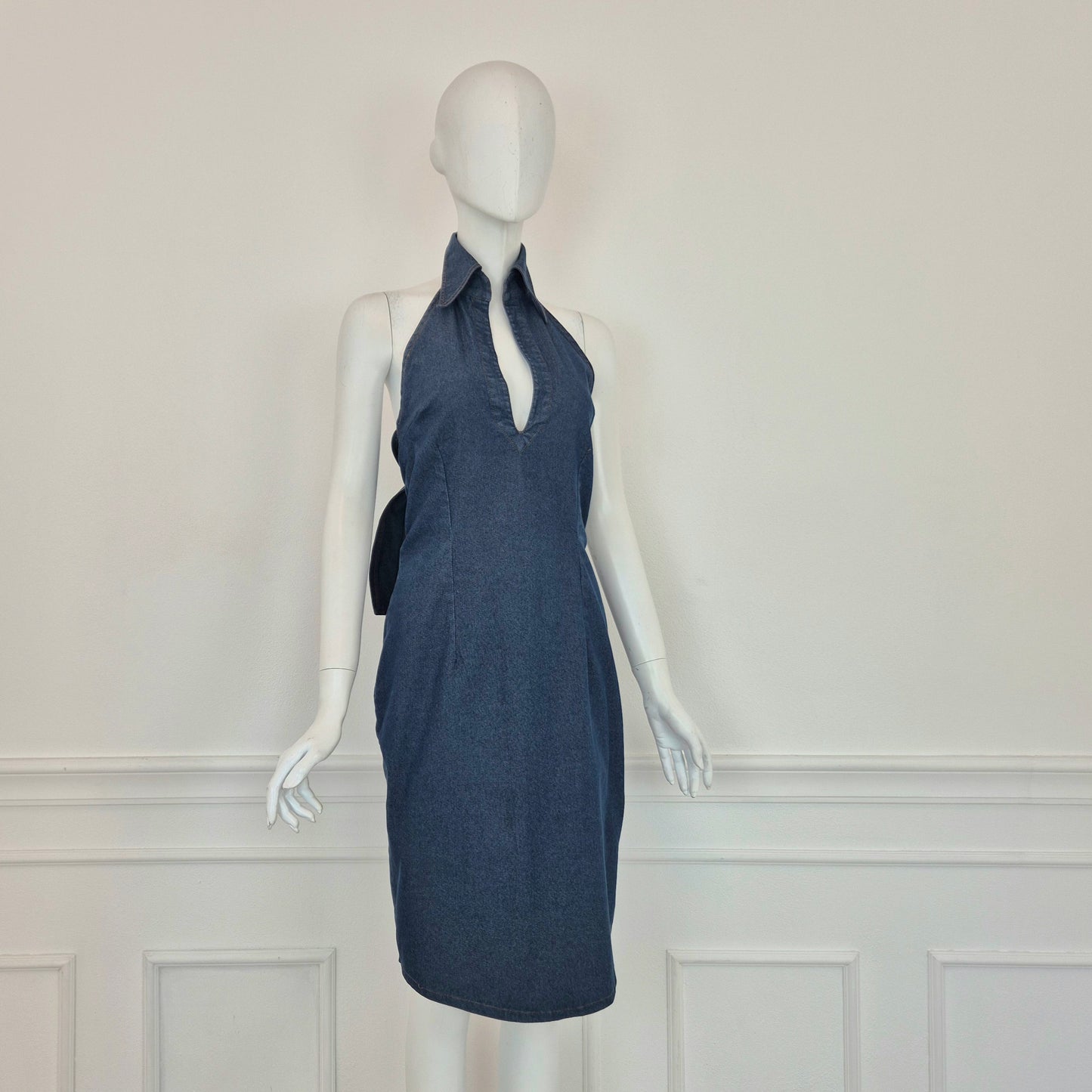 Romeo Gigli | Abito in denim scollo all'americana