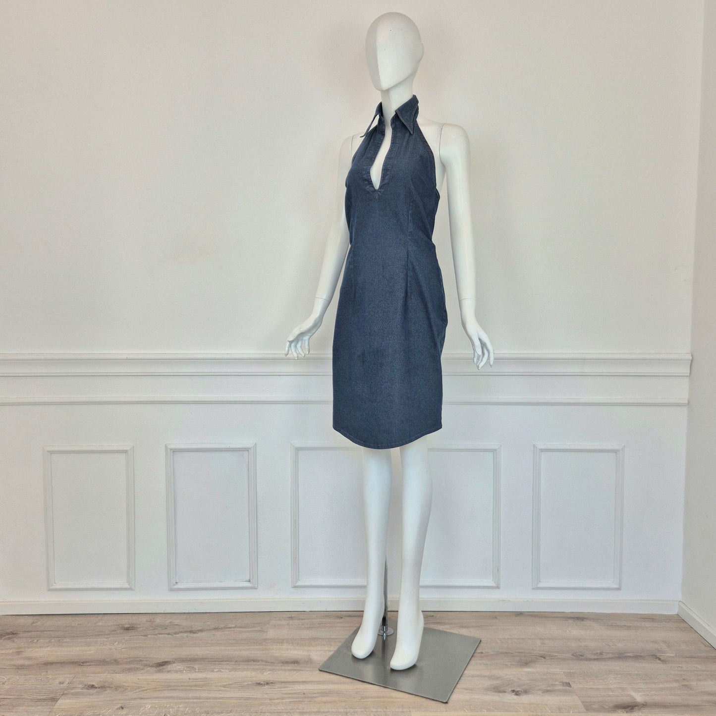 Romeo Gigli | Abito in denim scollo all'americana