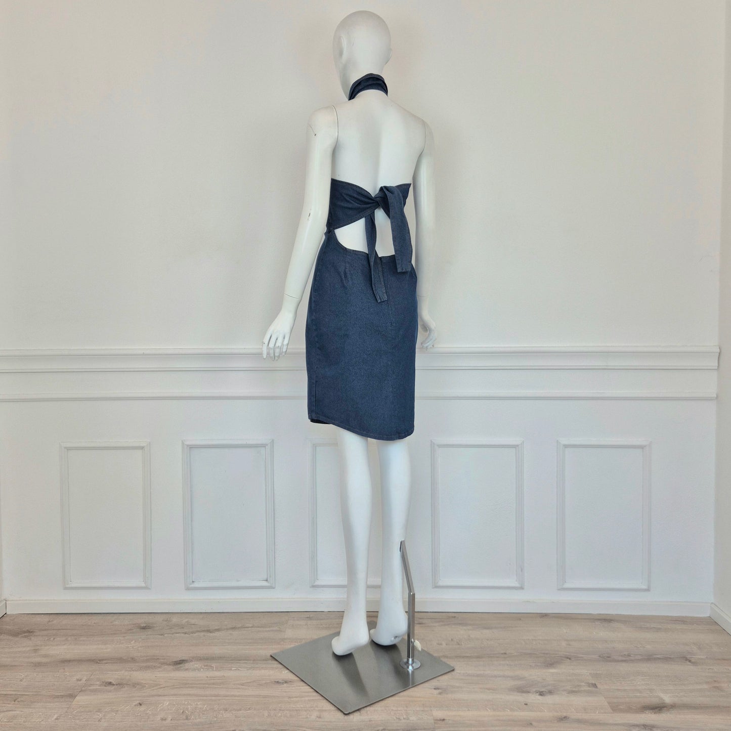 Romeo Gigli | Abito in denim scollo all'americana