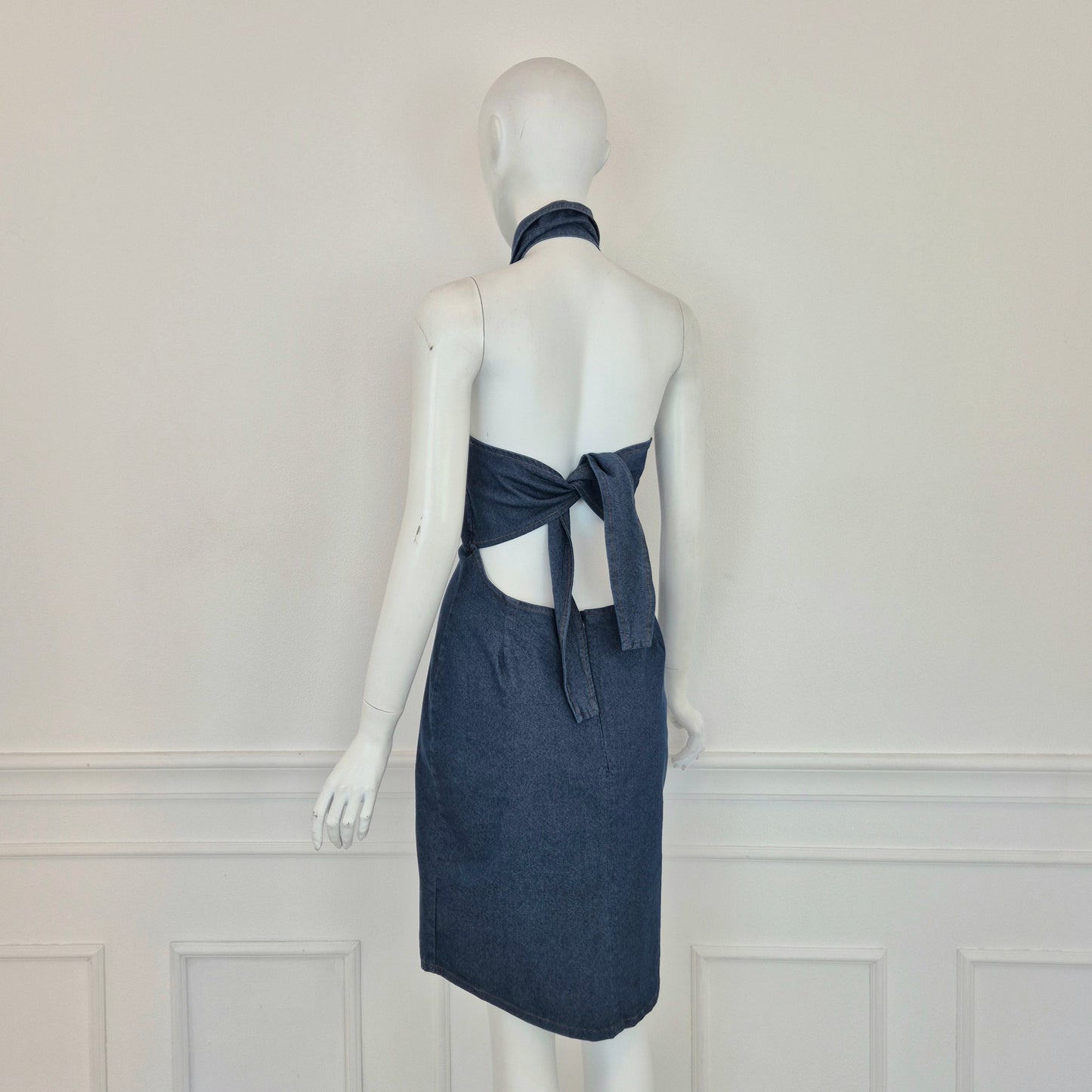 Romeo Gigli | Abito in denim scollo all'americana